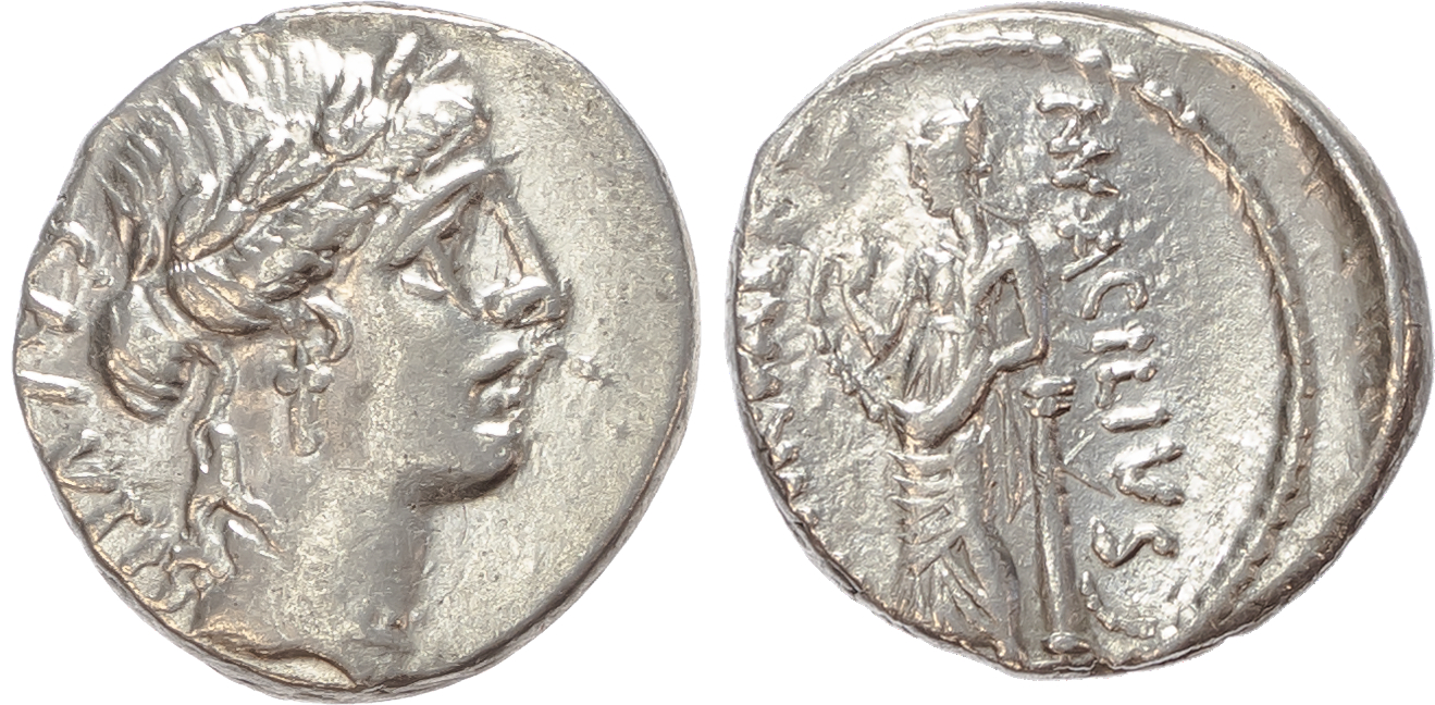Mn. Acilius Glabrio (49 BC) AR Denarius, mint of Rome, 4.01g. 
