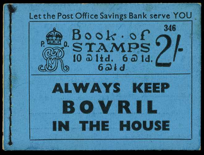 1936 (August) 2/- booklet (#346). Fine perfs...