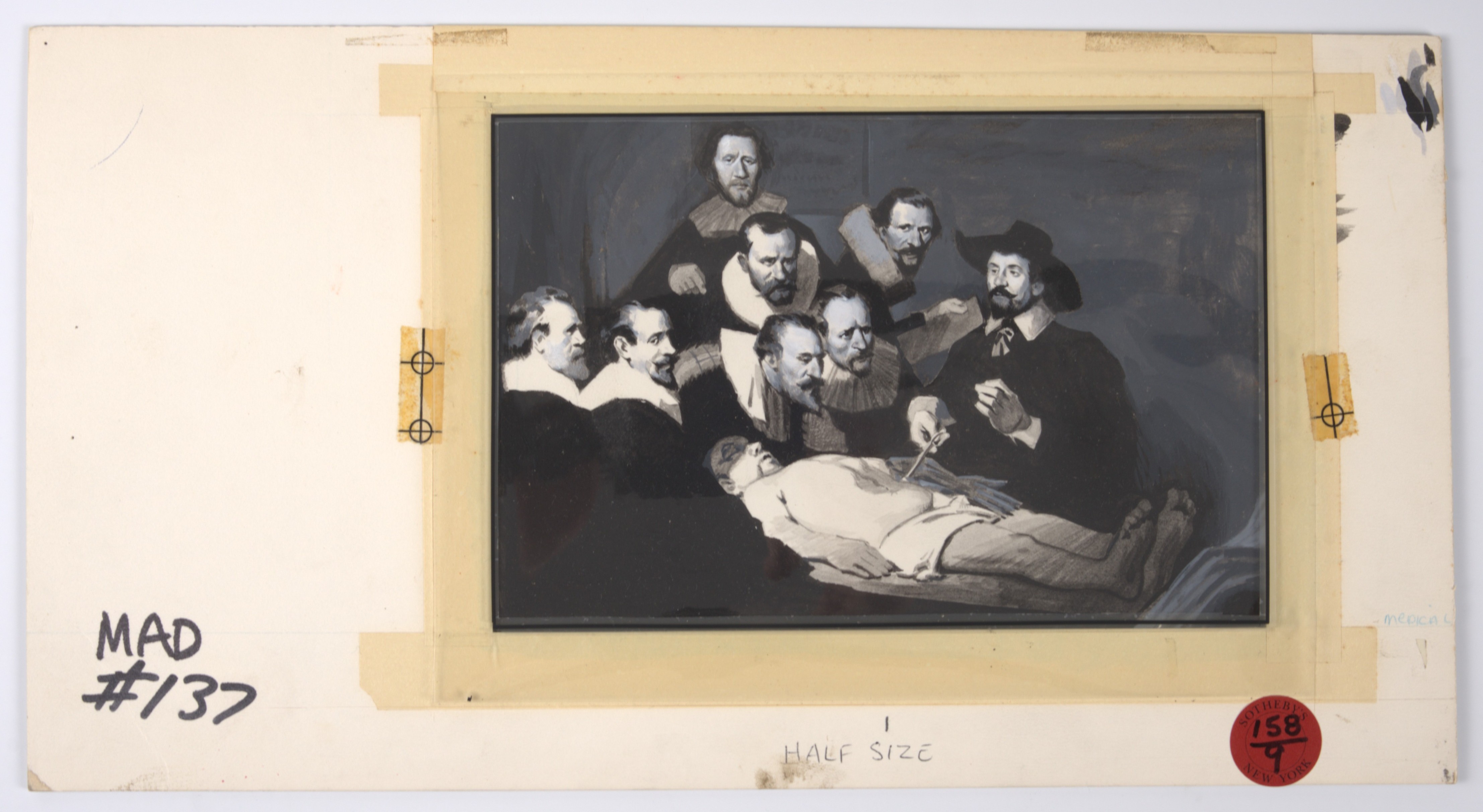 Jack Rickard Mad #137 If The World's Greatest Painters Drew The Comics of Anatomy Lesson by Rembrandt Van Rijn (EC, 1970)