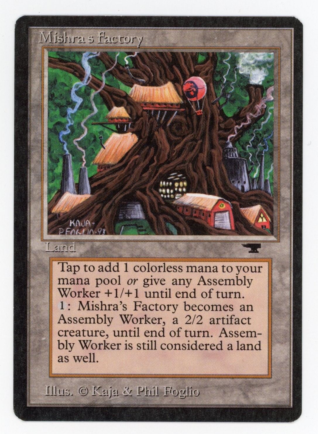 Magic The: Gathering  - Mishra's Factory  - Antiquities  - Lightly Played 