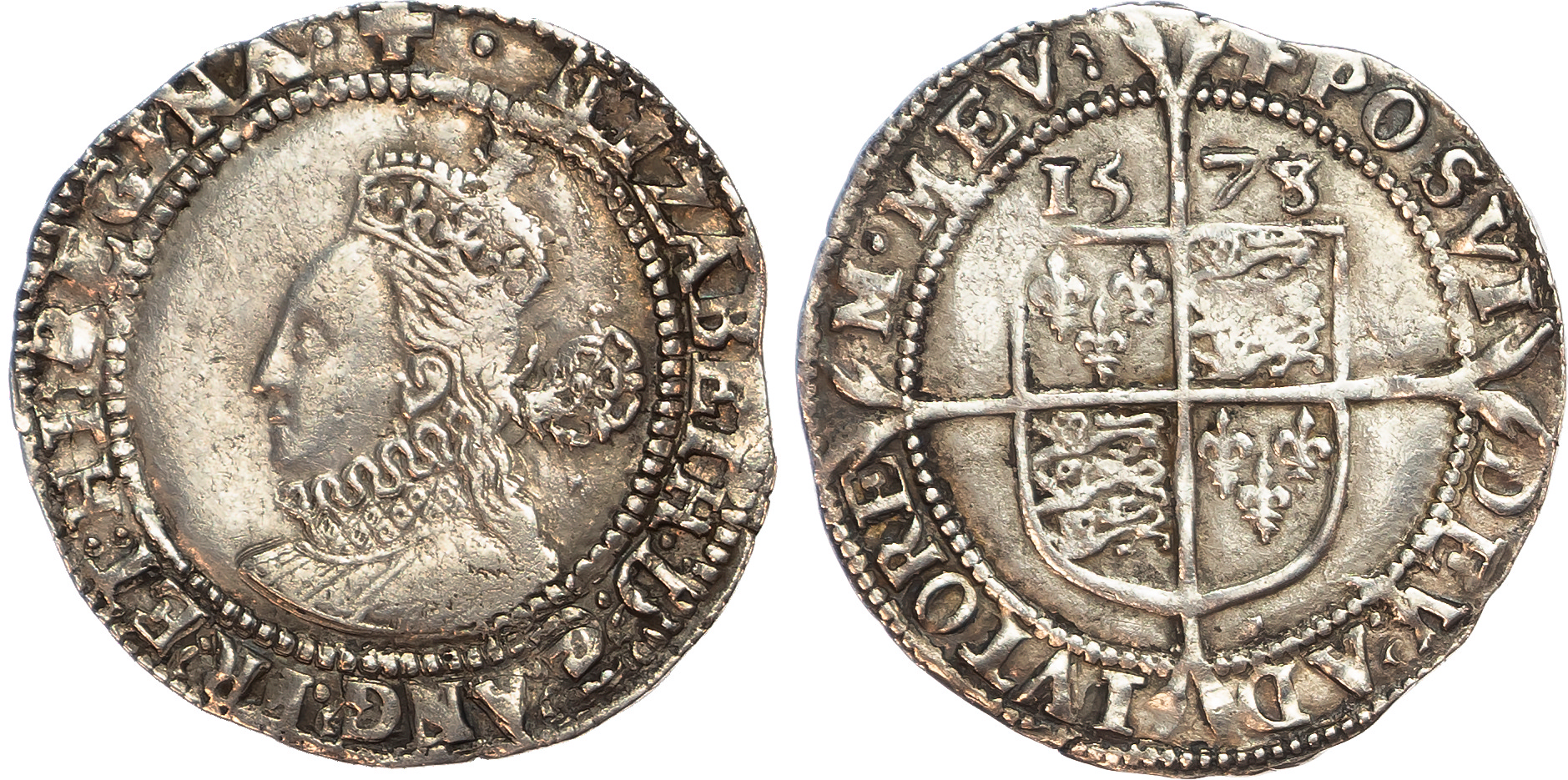 Elizabeth I (1558-1603) Sixpence, 1578, fifth issue, mintmark Greek cross.