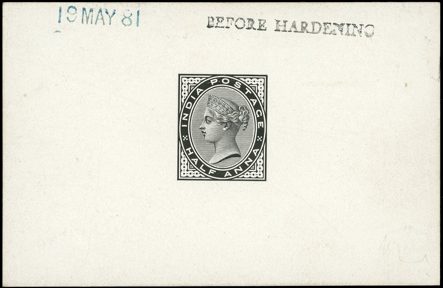 India SG 84 die proof 