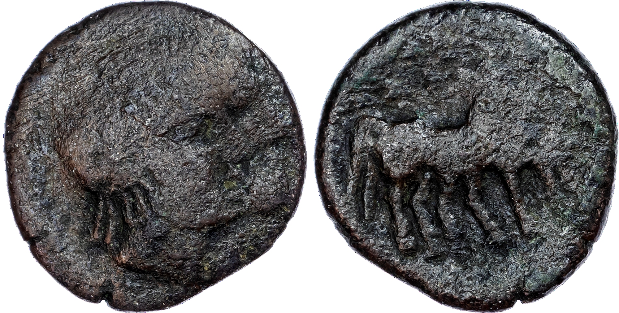 Zeugitania, Utica (1st Century BC) Group of AE Units (4).