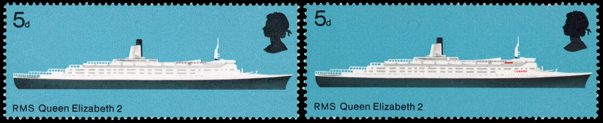SG778c 1969 5d British Ships u/m red omitted