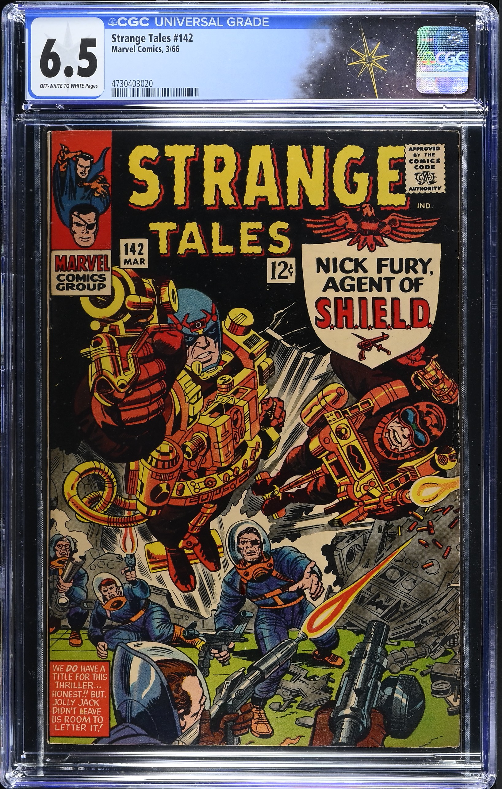 Strange Tales #142 CGC 6.5 2nd Appearance of Mentallo (Marvel Comics, 1966) Off-White to White Pages