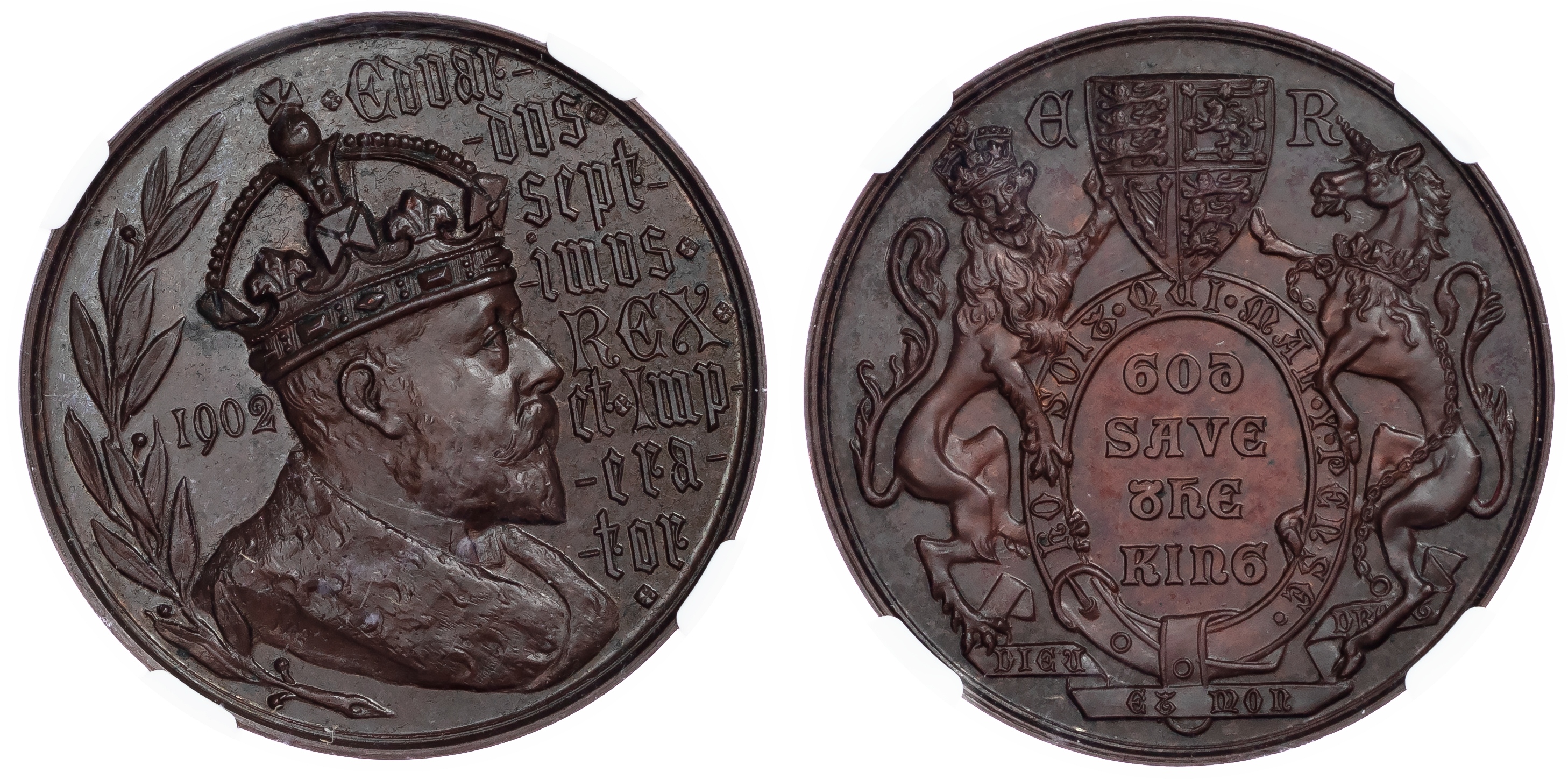 Great Britain. Edward VII Æ Coronation Medallion. 1902. 