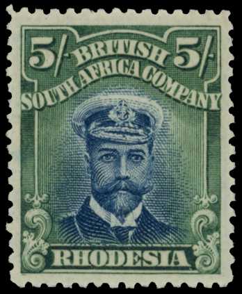 1913-7 5/- Head Die II, perf 14. Large part...
