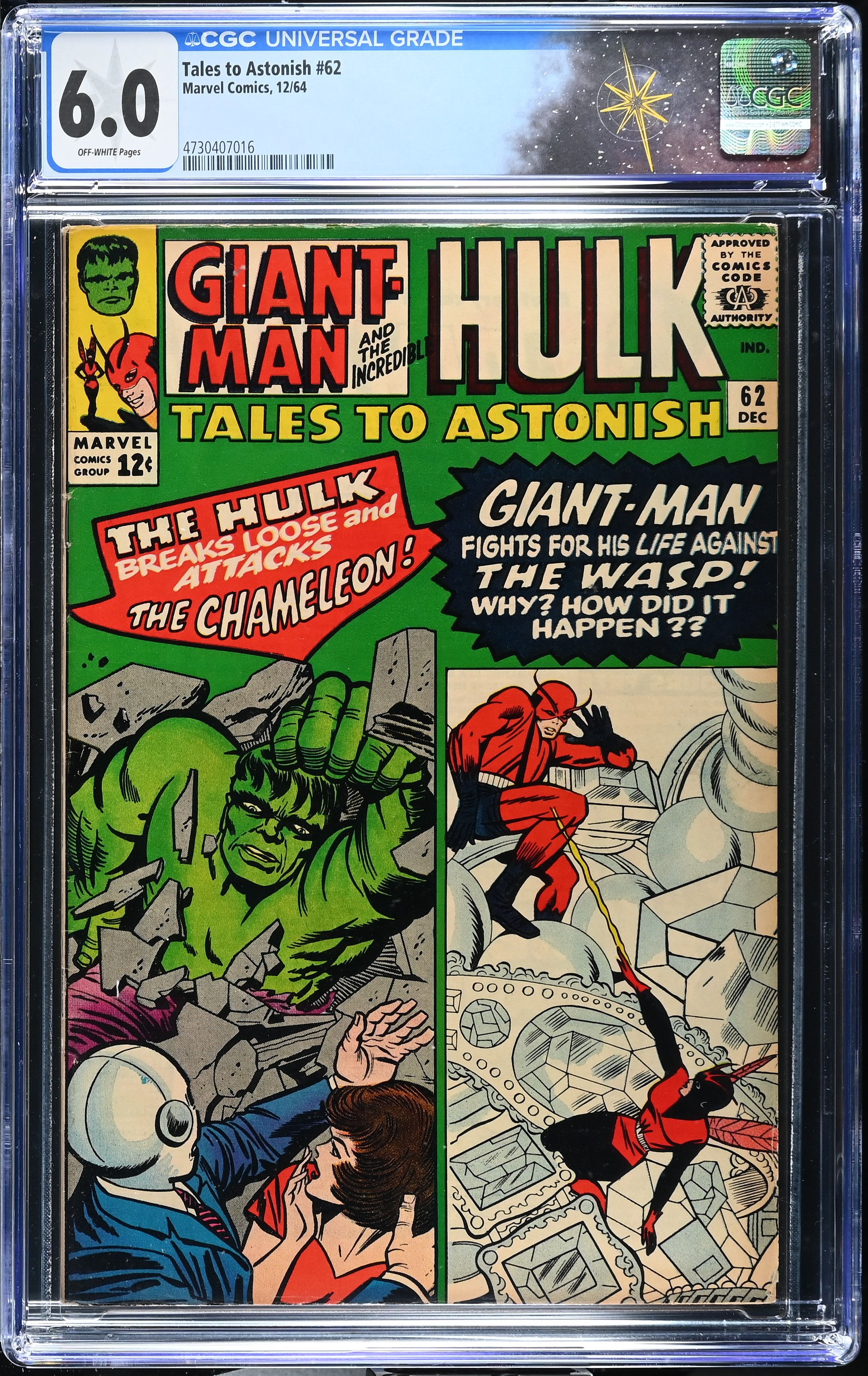 Tales to Astonish #62 CGC 6.0 1st Appearance of the Leader (Cameo) (Marvel Comics, 1964) Off-White Pages