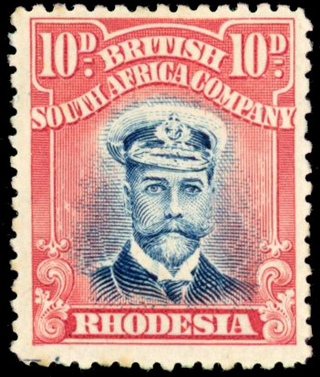 Rhodesia 10d SG 231b printer's mark mint