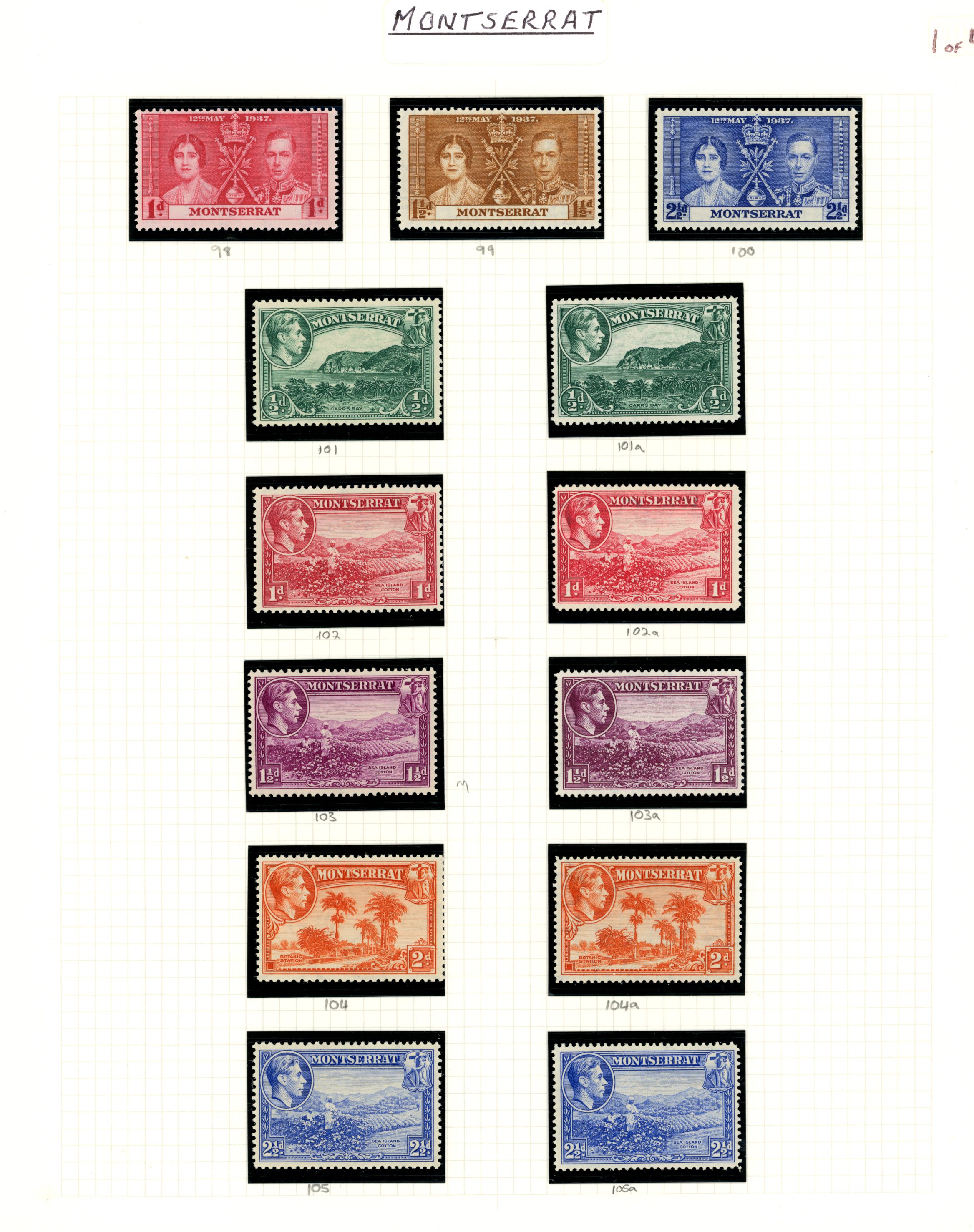 1937-50 KG VI collection (49) on leaves,...