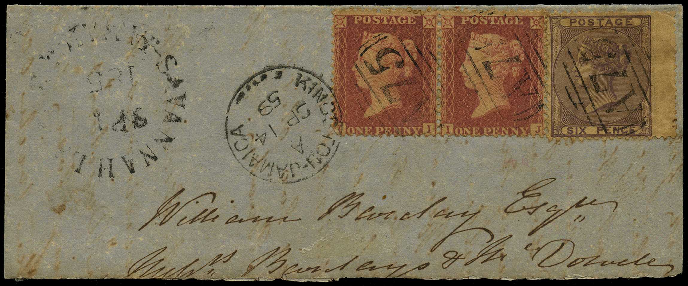 GB USED ABROAD: 1859 Savannah La Mar...