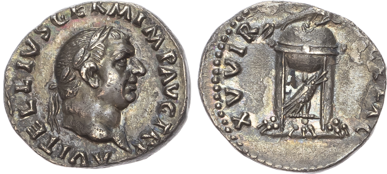 Vitellius (AD 69) AR Denarius, Rome, 3.33g. 