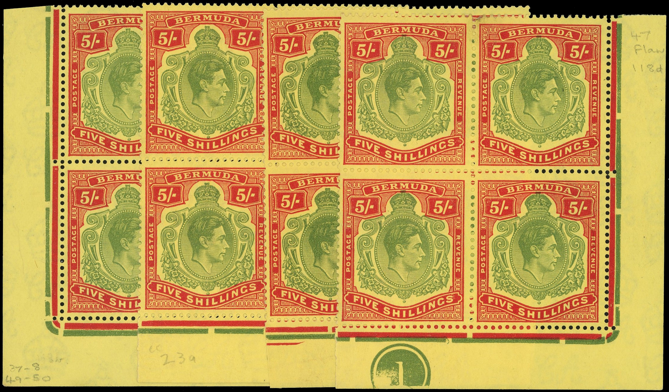 Bermuda SG 118f blocks mint