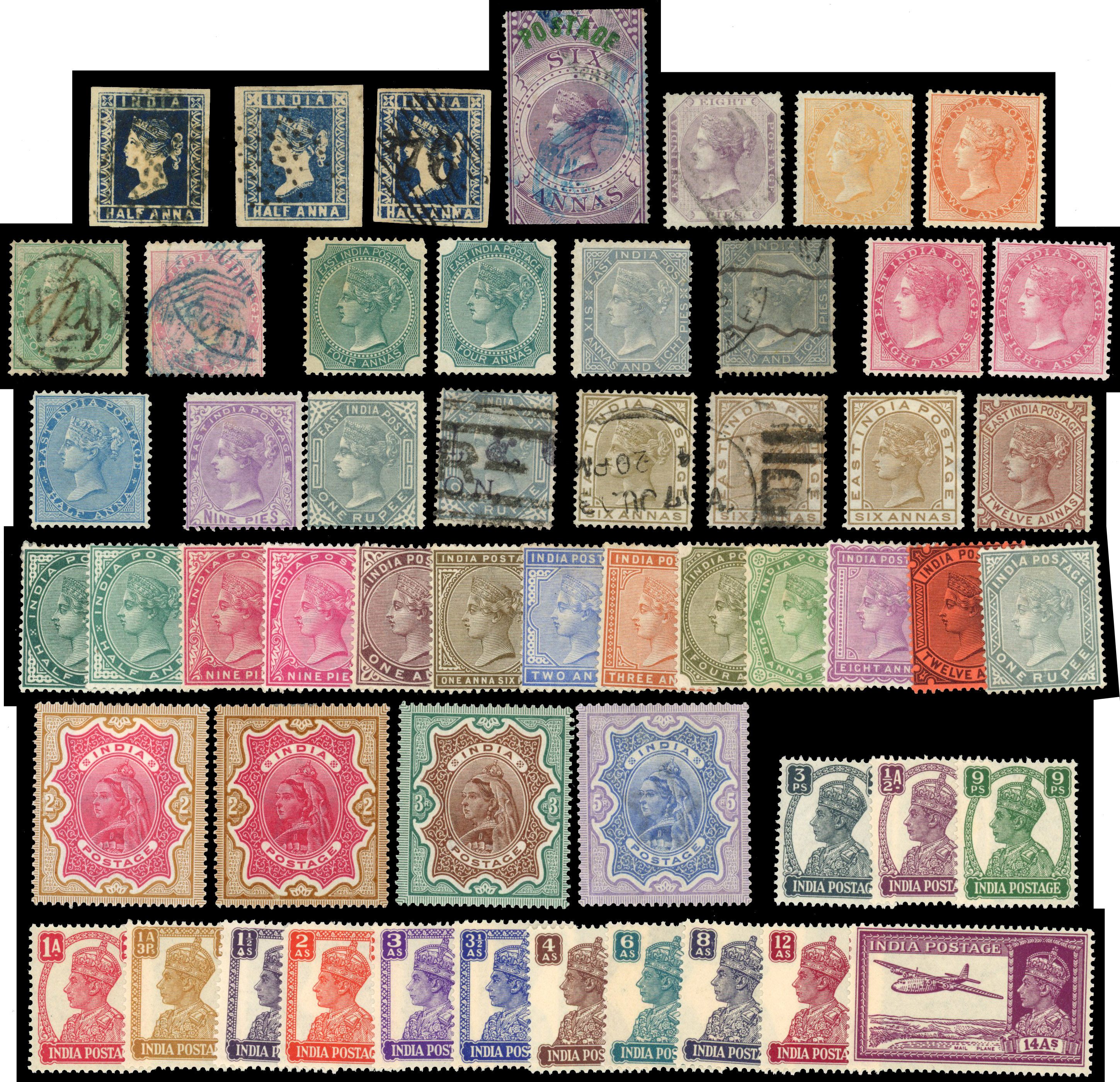 QV-KGVI mint and used collection on Hagners