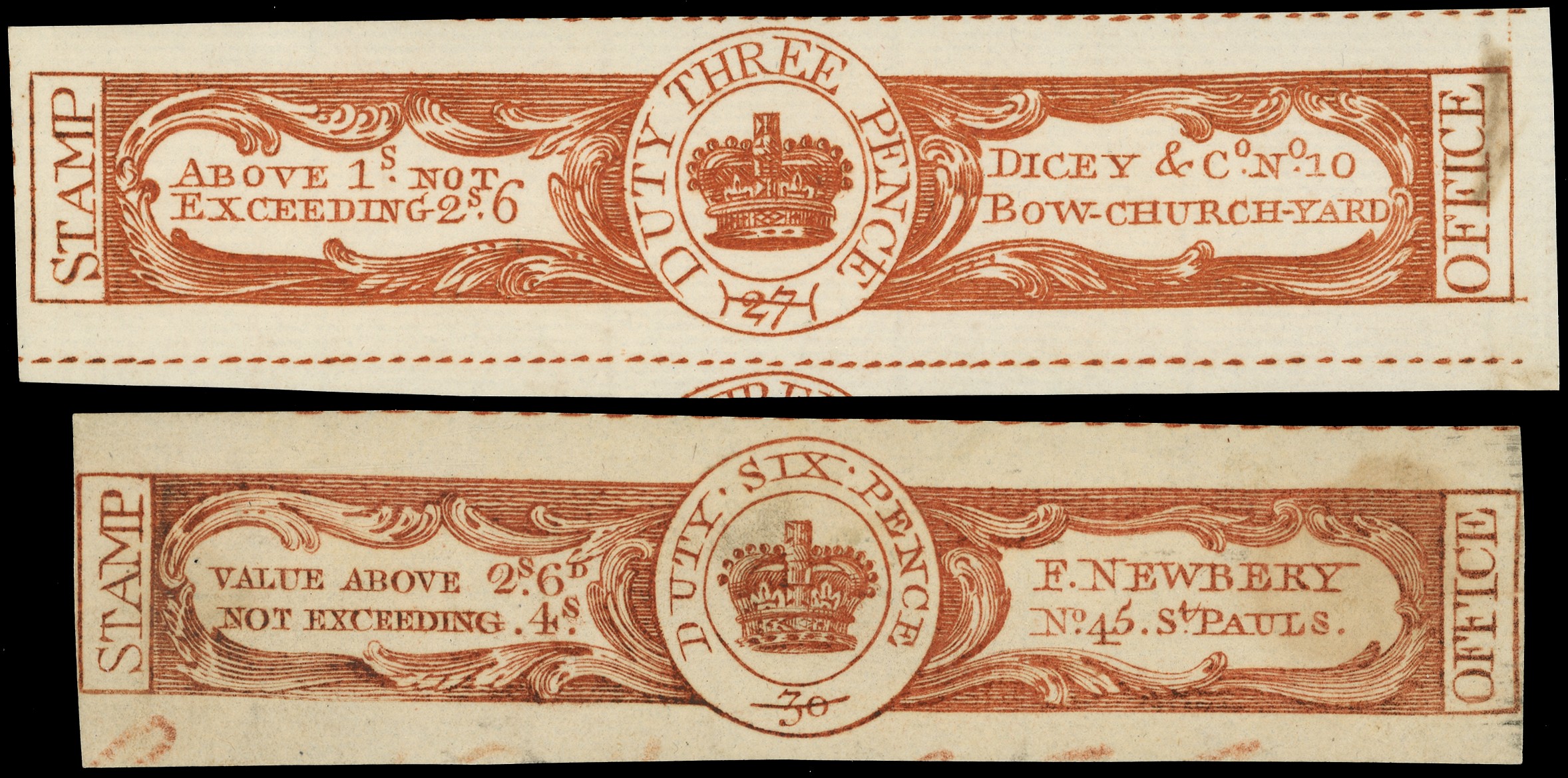 Medicine Duty: 1795-1823 group of 5 different proof...