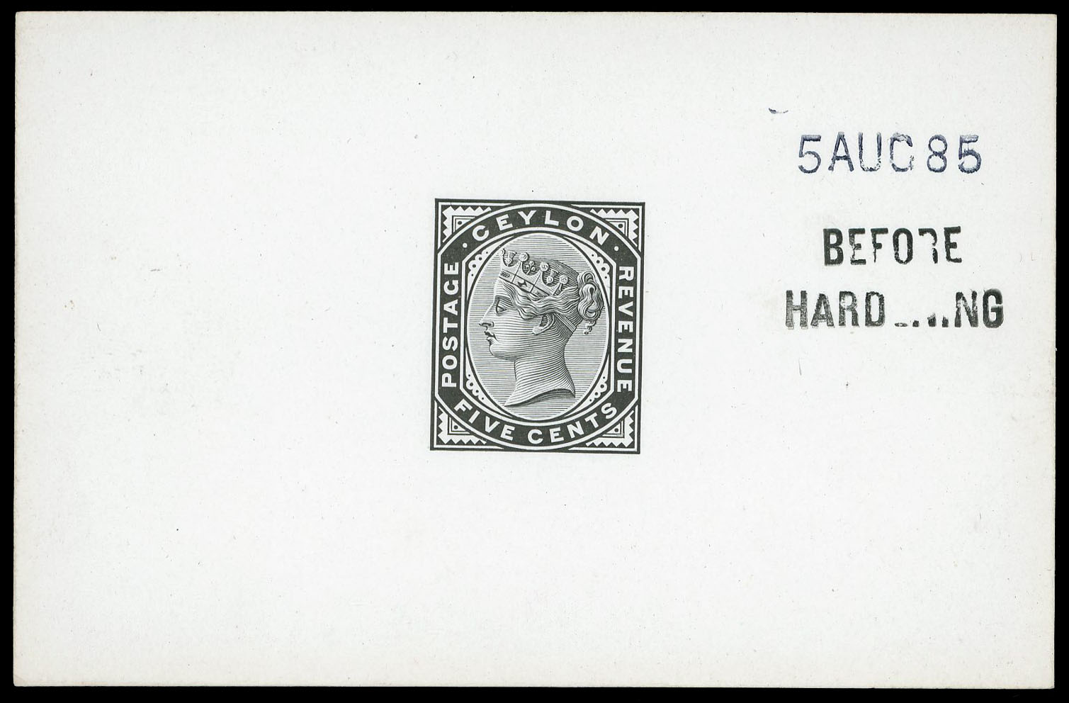 Ceylon SG 195 die proof 