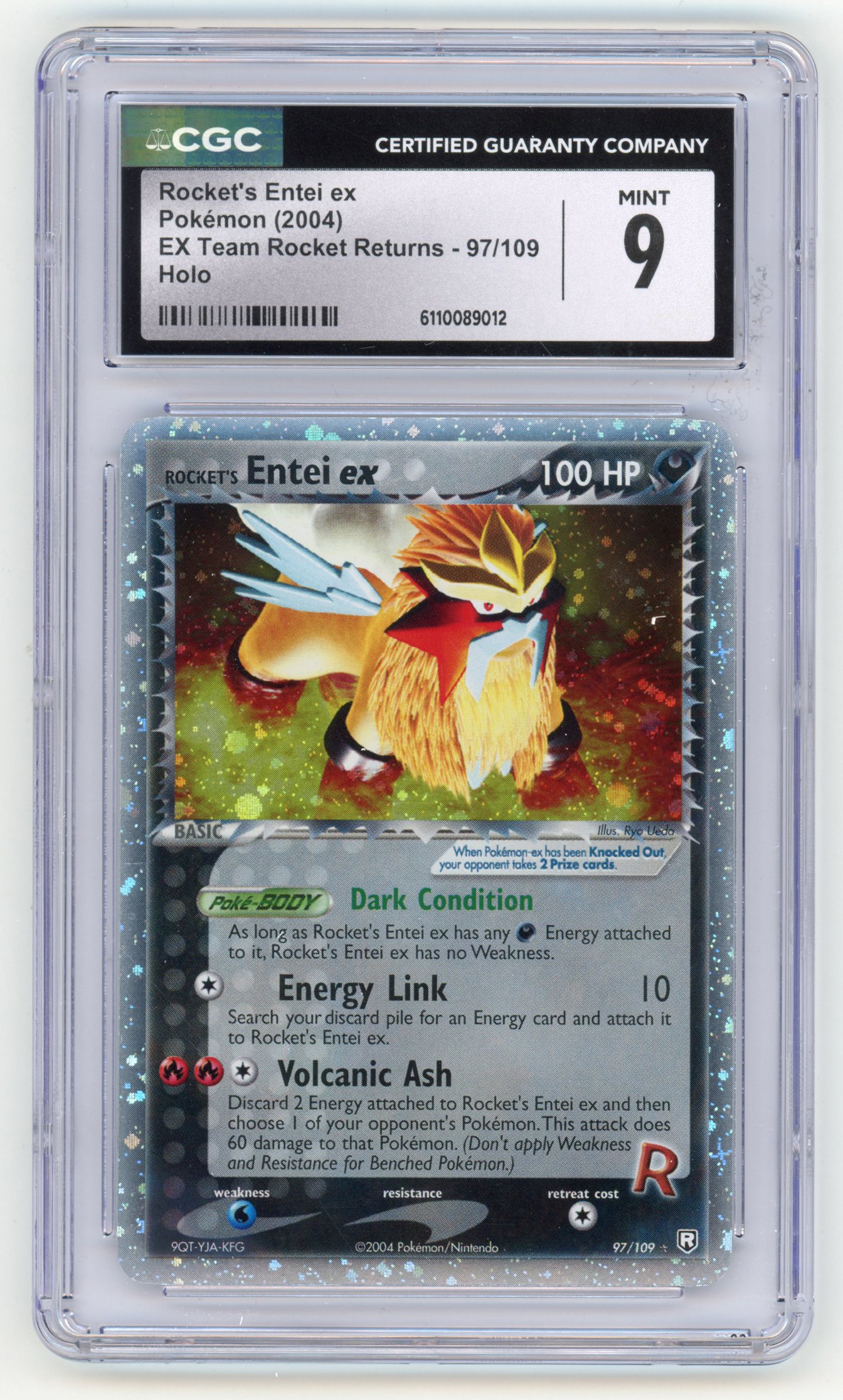 CGC 9 Rocket's Entei #97 - EX Team Rocket Returns