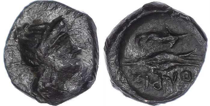Skythia, Olbia Æ 10mm. Circa 350-300 BC. 