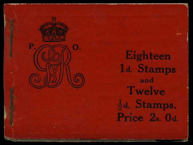1911 (August) 2/0d booklet (#8), now KG V...