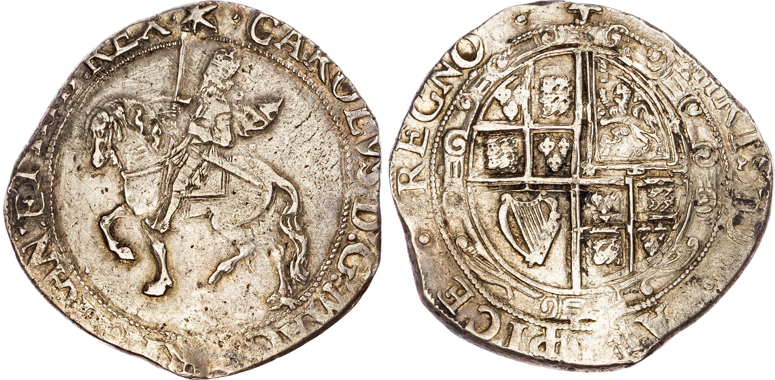 Charles I (1625-1649), AR Halfcrown, Group III, type 3a2.