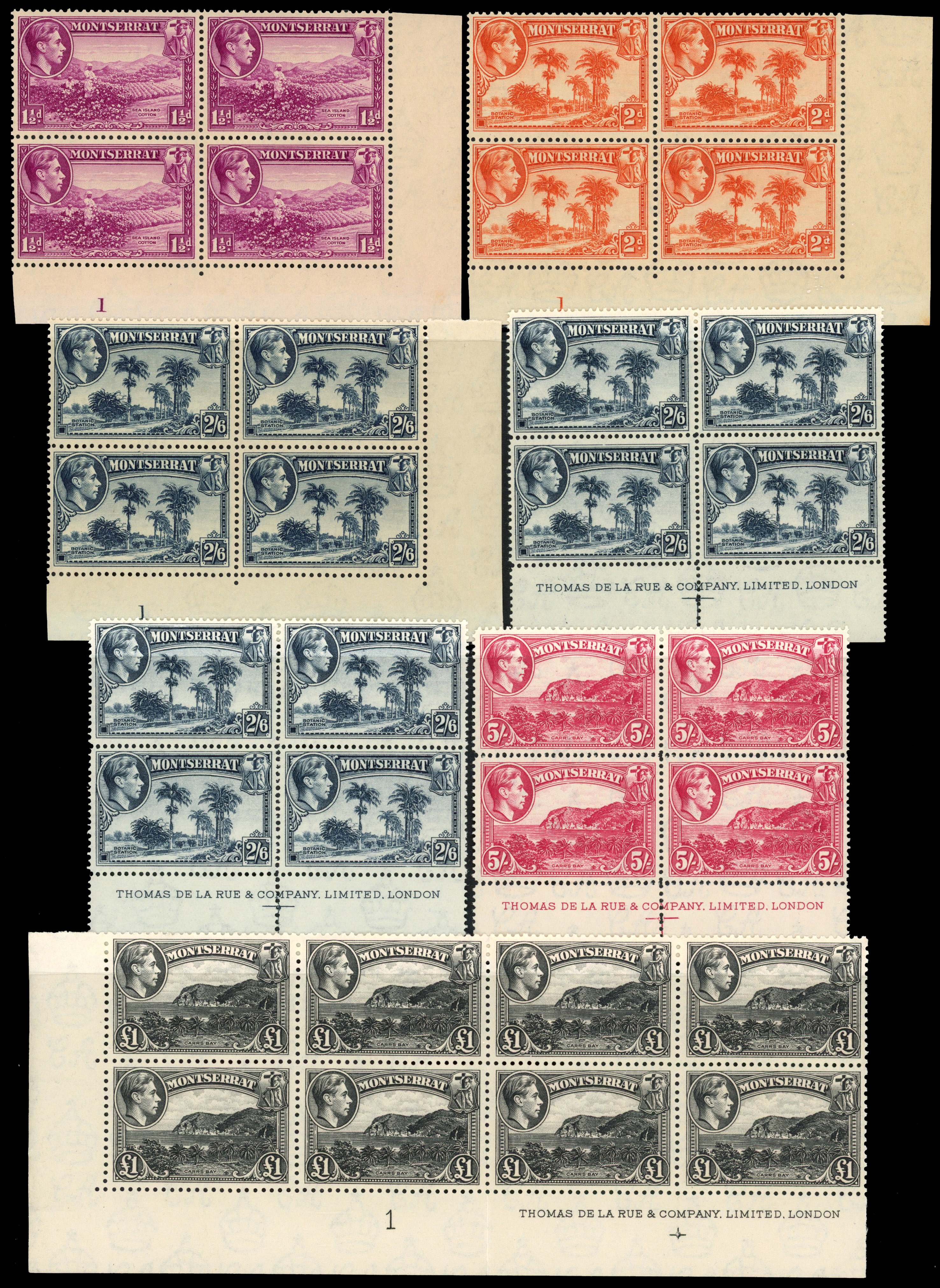 Montserrat 1938-53 collection mint