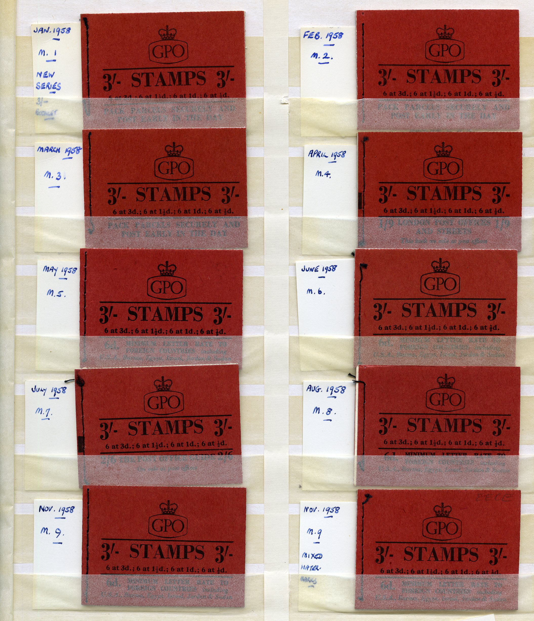 1959 - May 1965 3/- booklets, complete run...