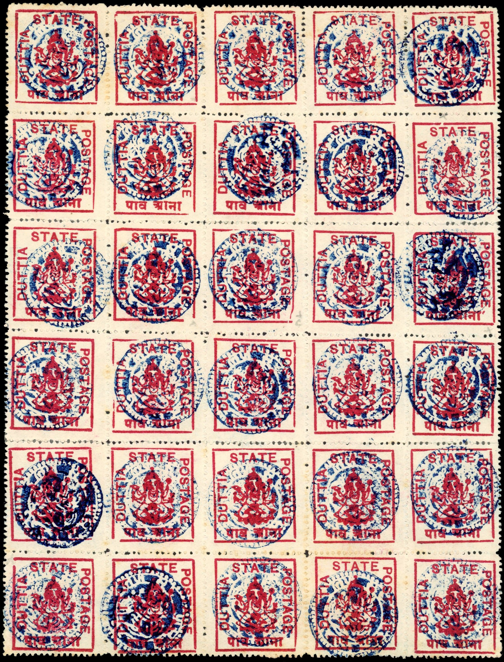 I.F.S Duttia SG 25c in complete sheet of 30