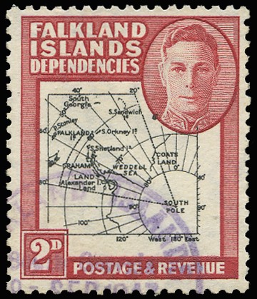 1946 Thick Map 2d black and carmine used...