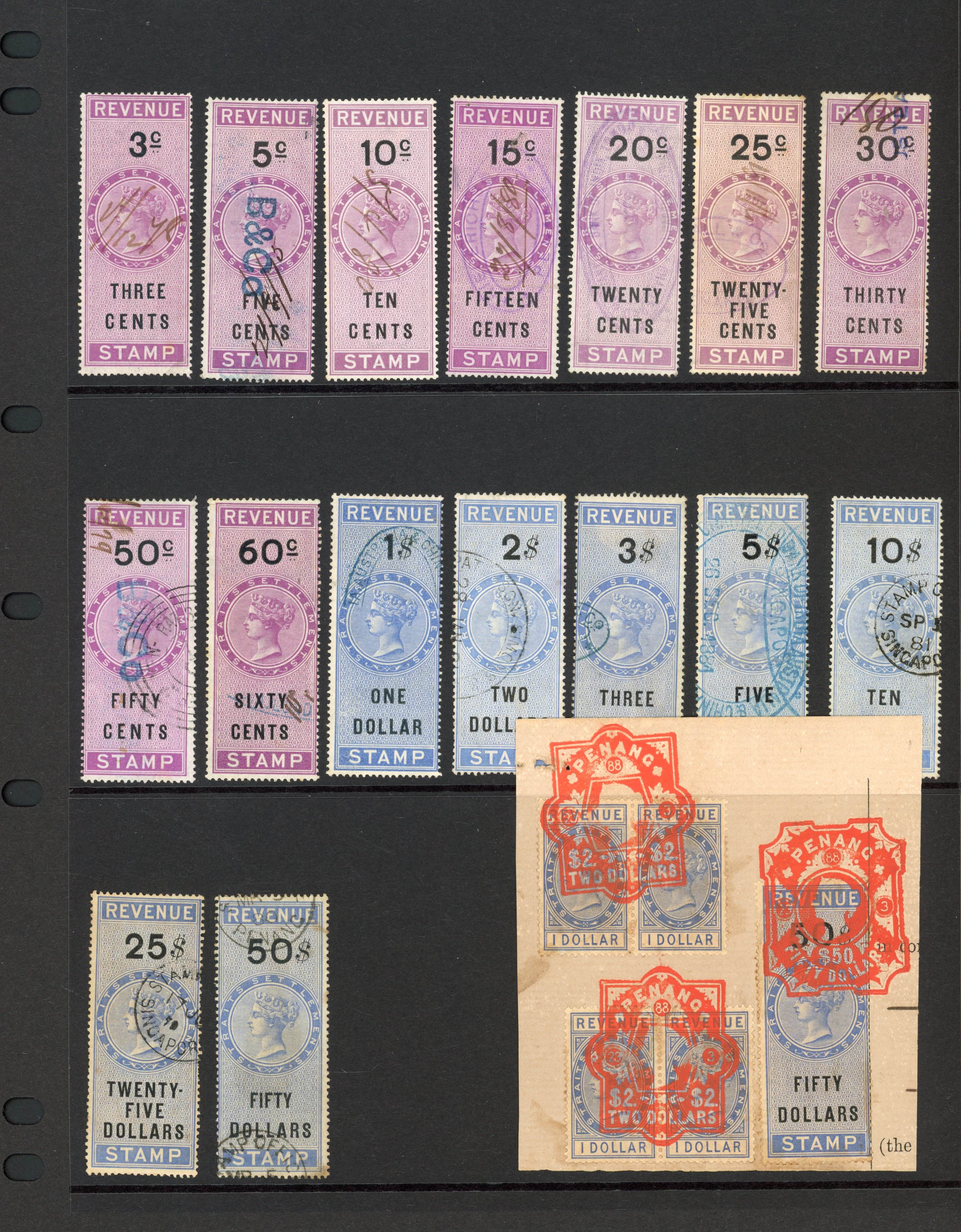 Straits Revenues 1873-81 set used