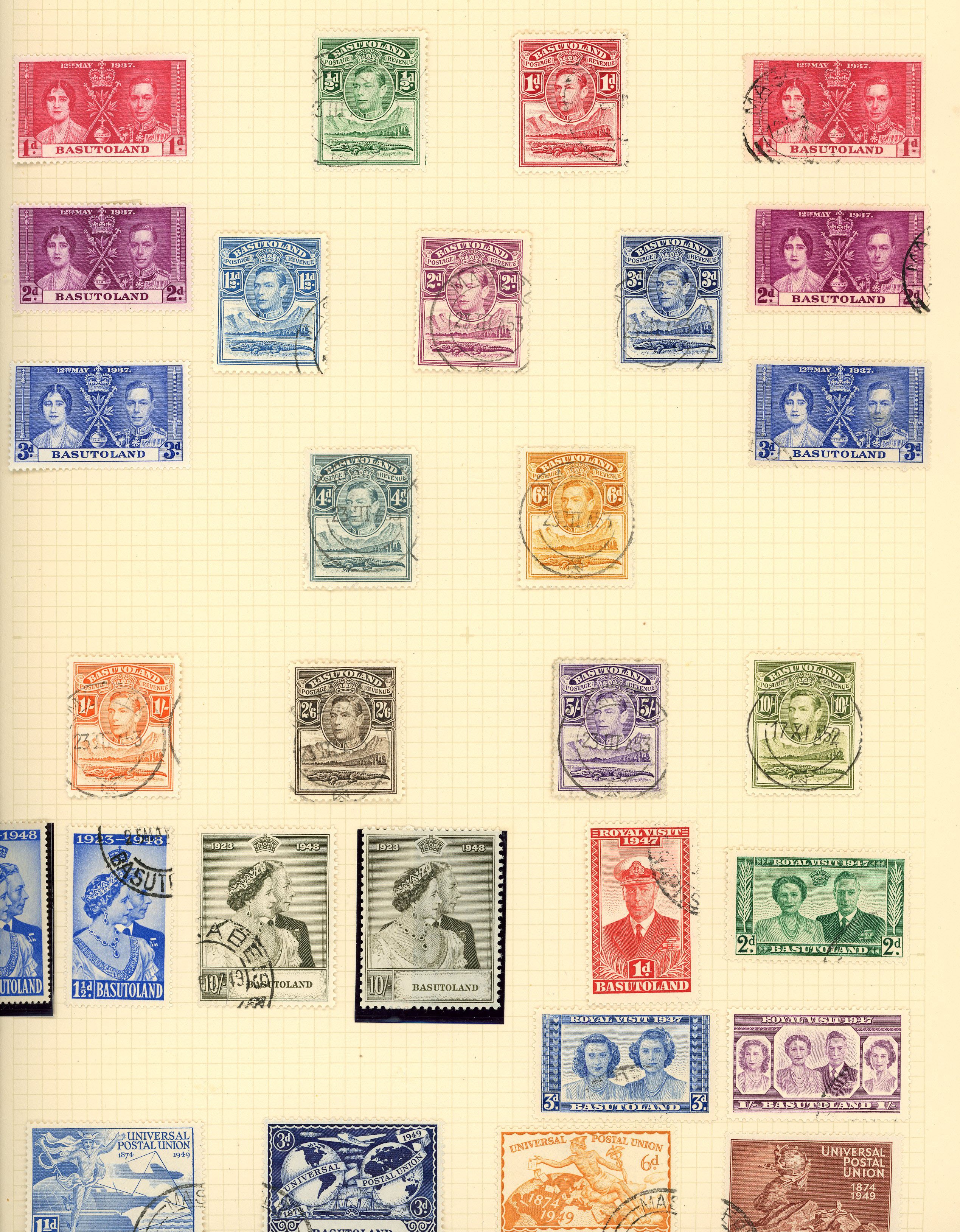 British Africa collection (hundreds), mint and used on Philatelic leaves. Mainly KG VI, mostly later printings,...