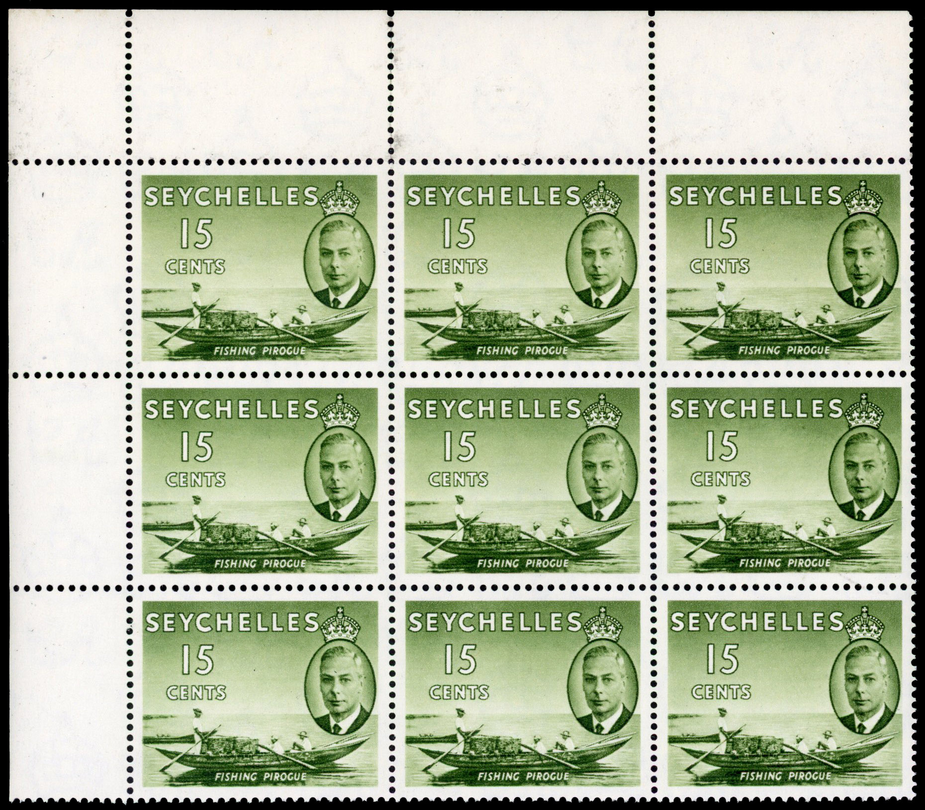 Seychelles SG 167b block mint