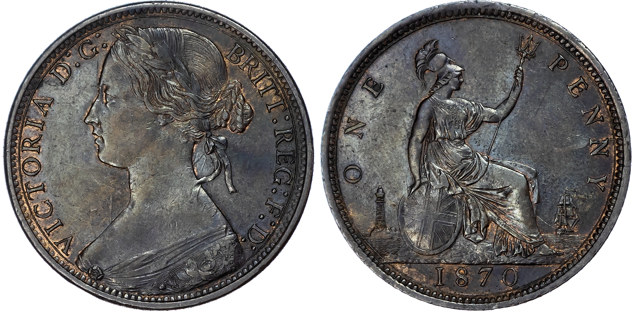Victoria (1837-1901), Penny, 1870