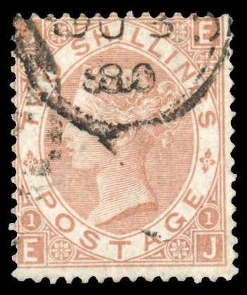 GB SG 121 1880 2s brown used