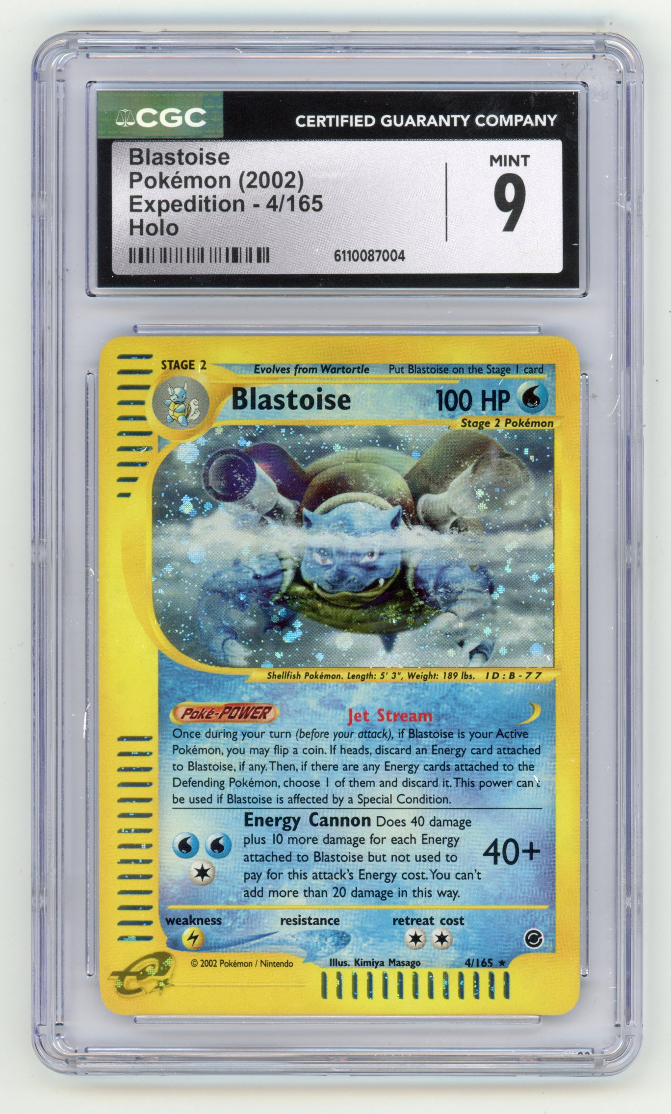 CGC 9 Blastoise #4 Holo - Expedition
