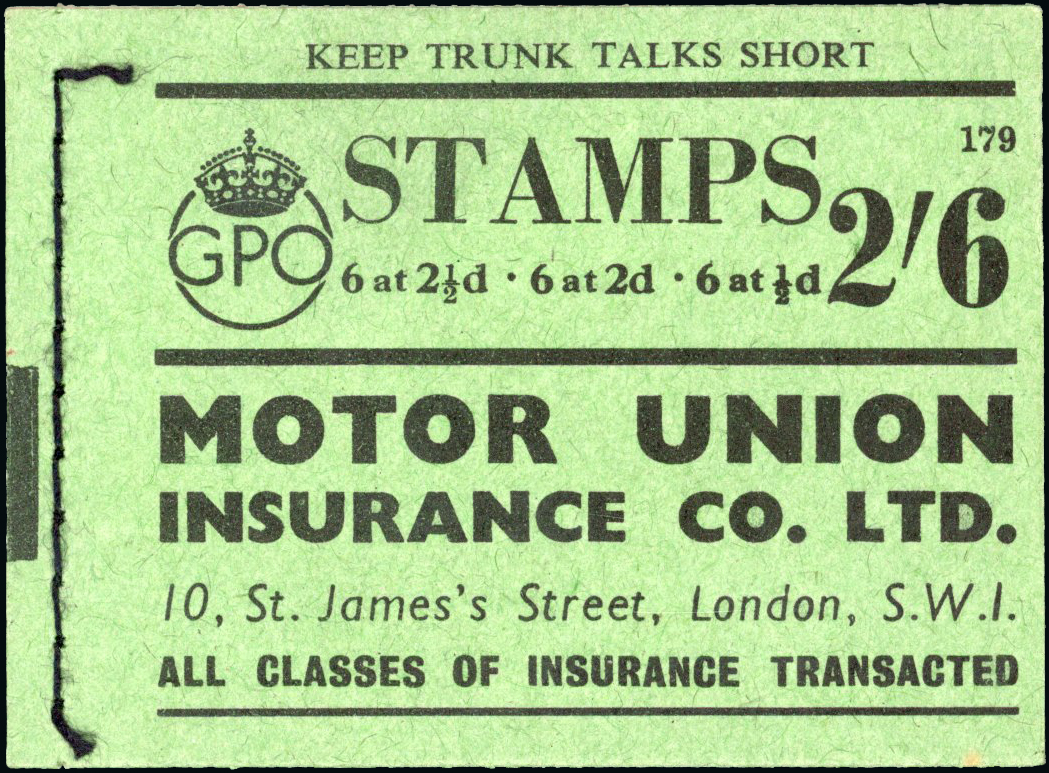 1942 2s6d Booklet (Edition 96). A fine and fresh example.