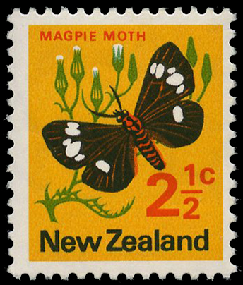 1971-3 4ct on 2½ct Magpie Moth, Harrison...