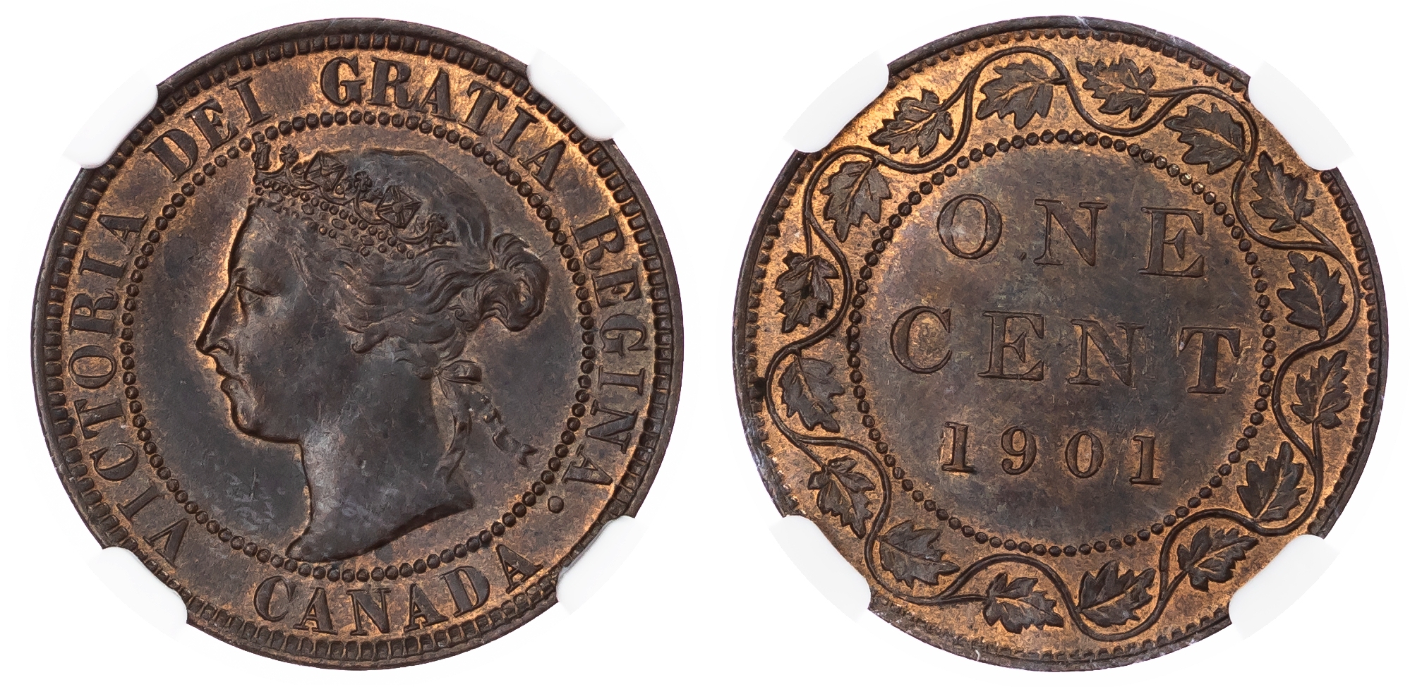 Canada, British Colonial. Victoria CU Cent. London mint, 1901.