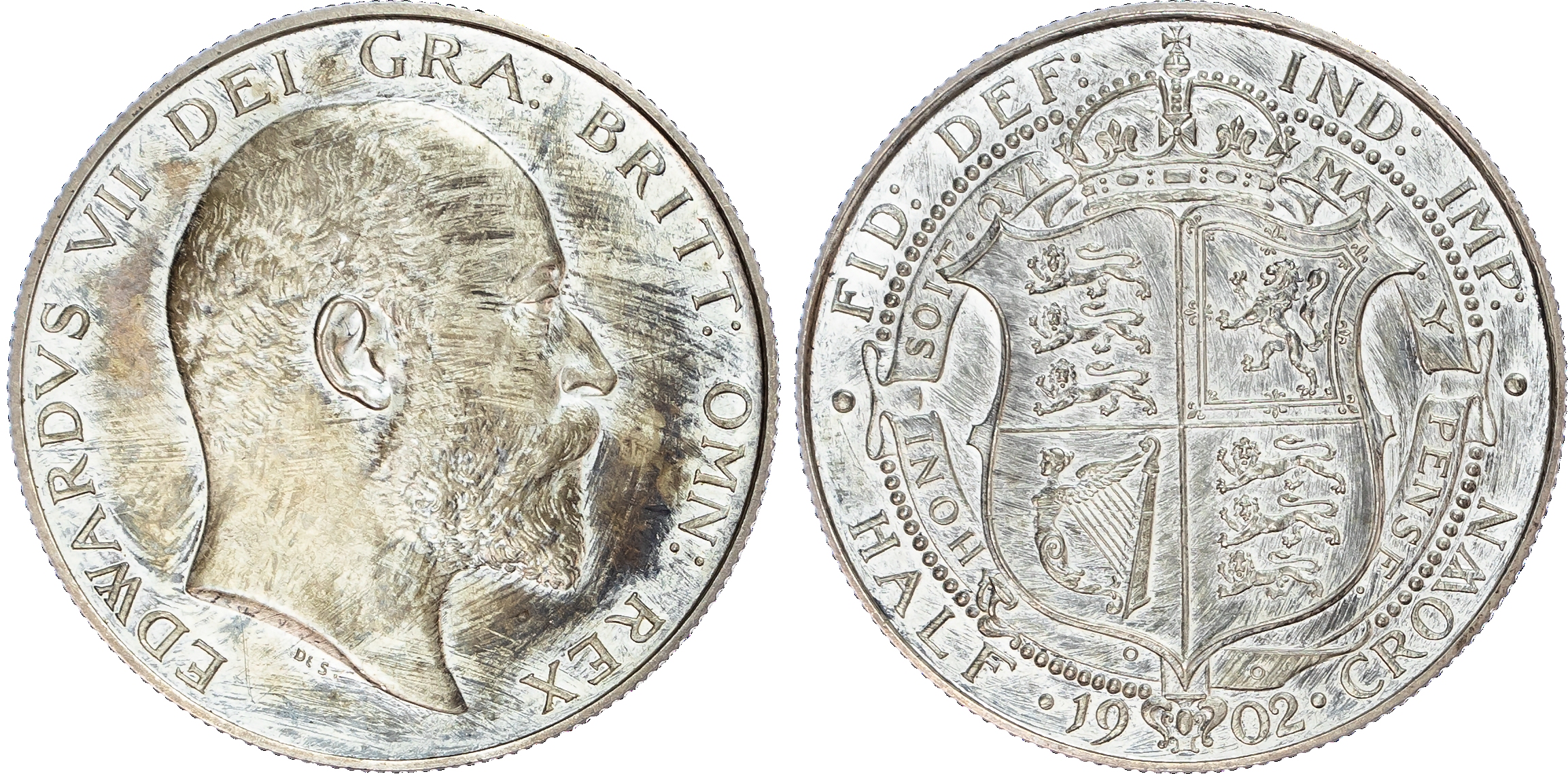 Edward VII (1901-1910), Matte Proof Halfcrown, 1902