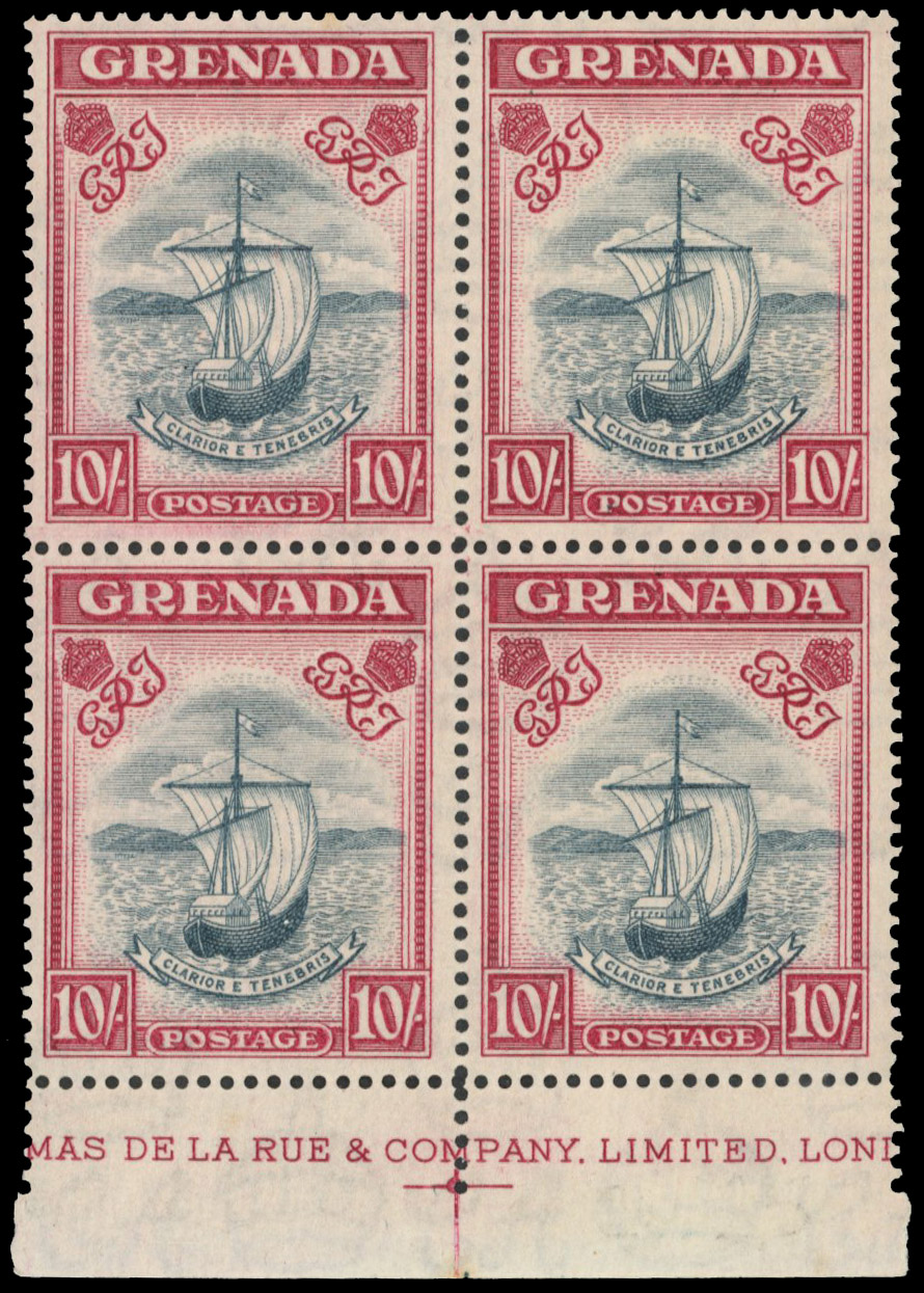 Grenada SG 163b imprint block mint