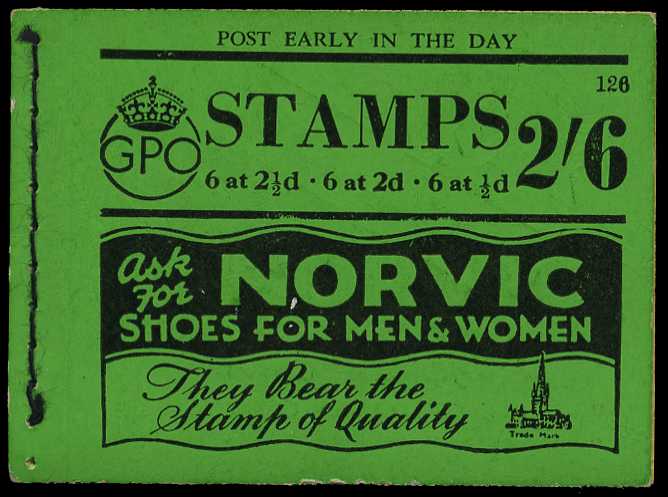 1942 (July) 2/6d booklet (#126), fine perfs...