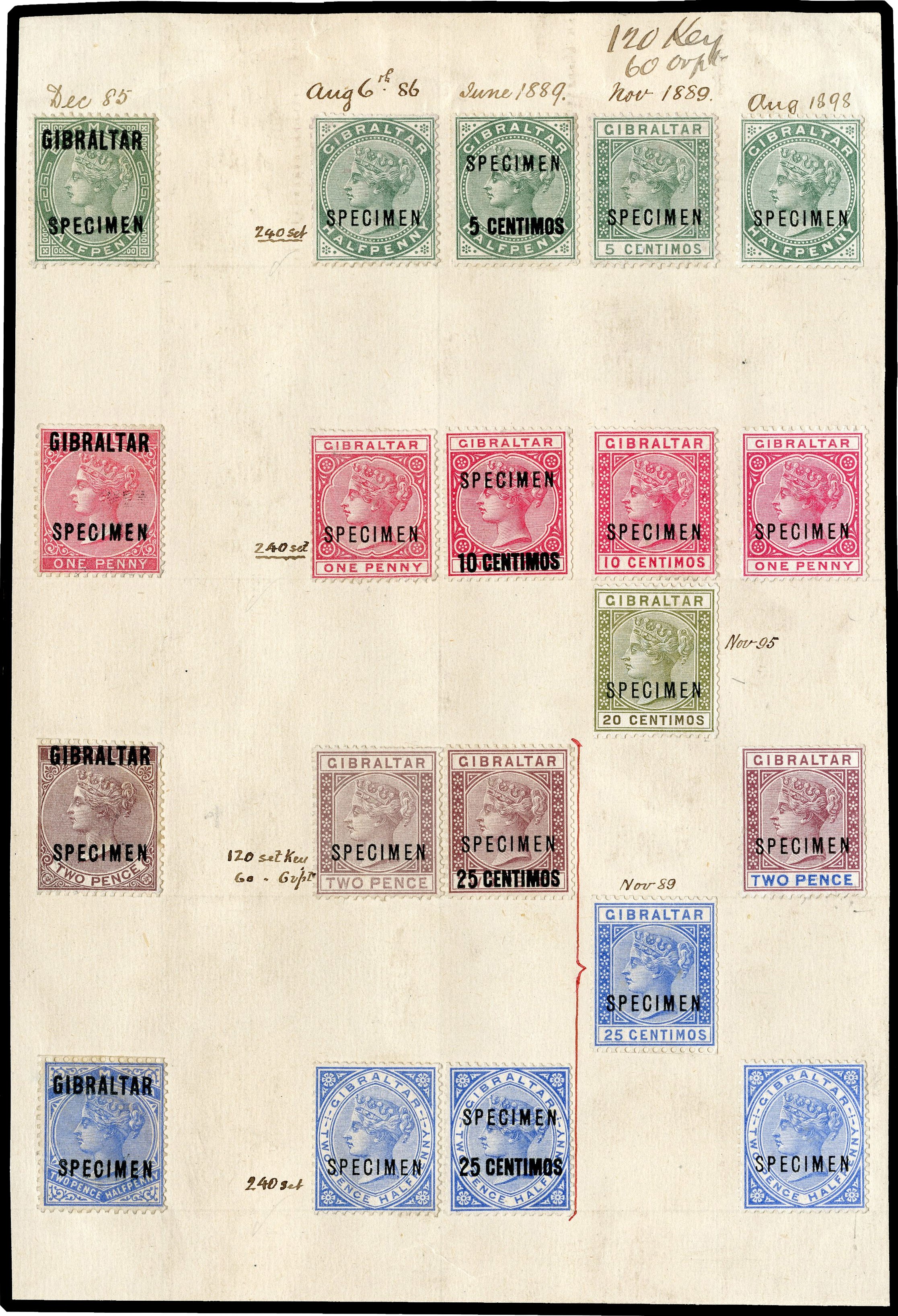 Gibraltar SG 1s-45s from DLR record pages 