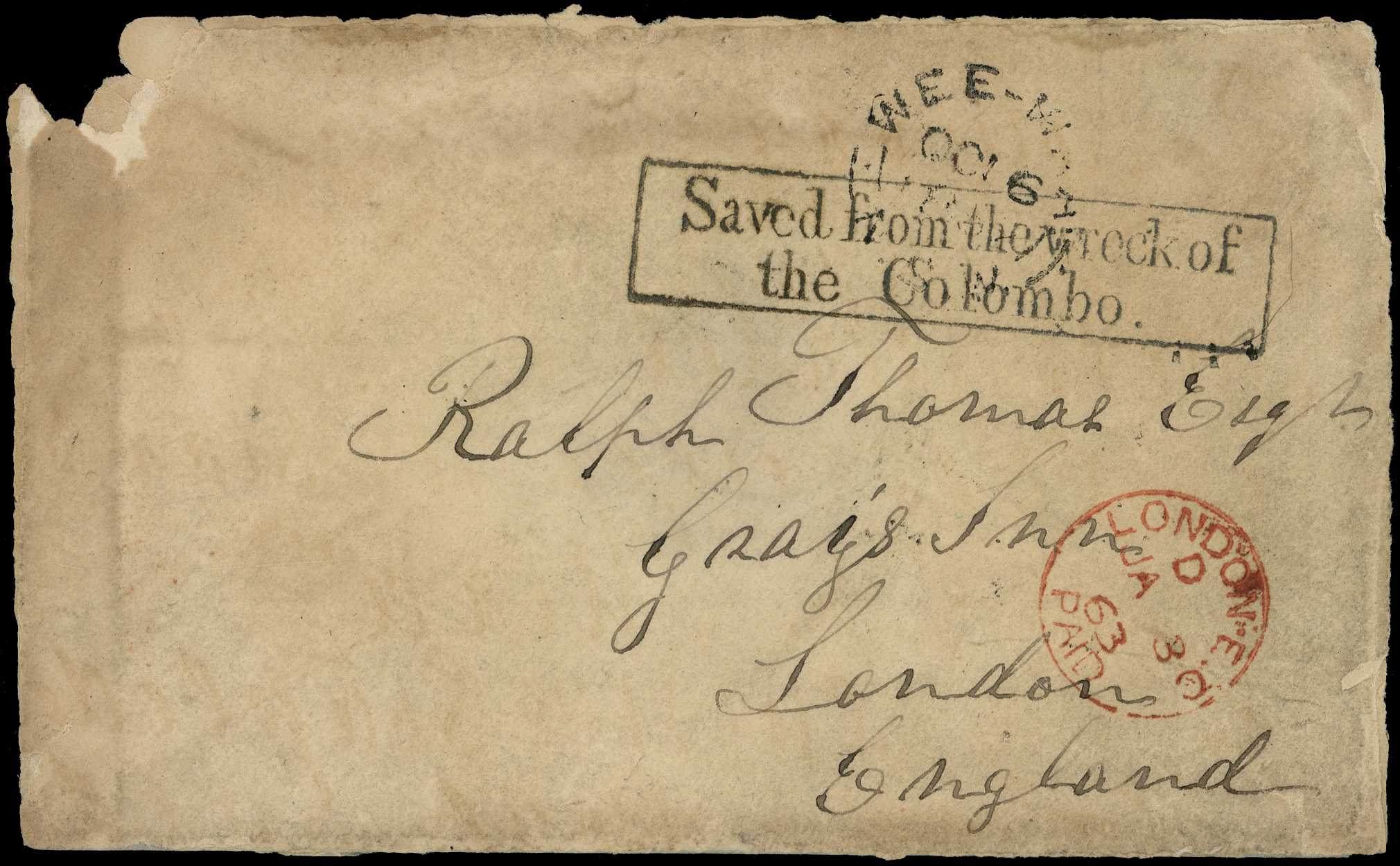 New South Wales: 1862 envelope from Wee Waa,...