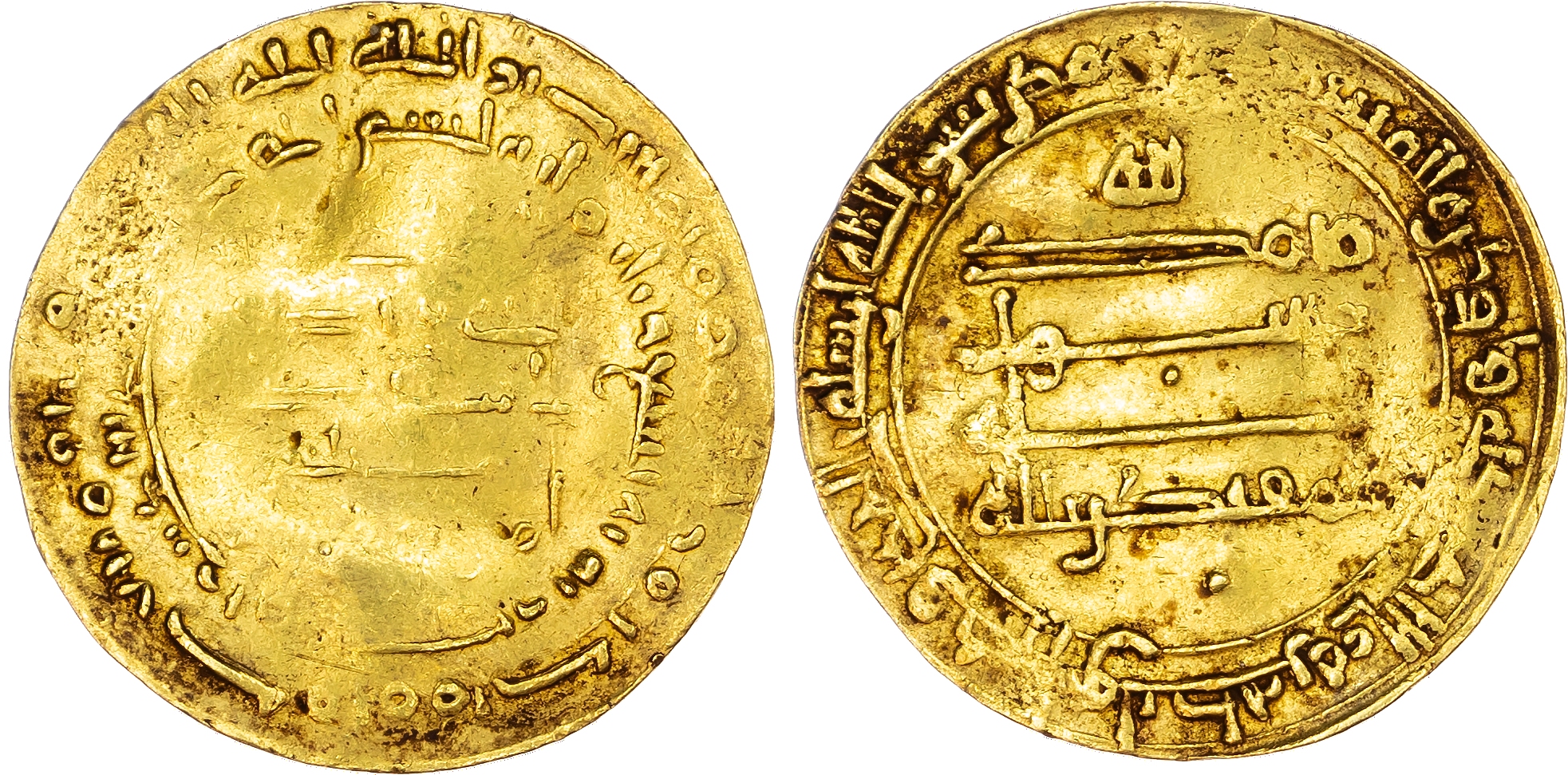 Abbasid, Al‑Muqtadir (AH 295‑320 / 908‑932 AD), gold Dinar, AH 309 / 921/2 AD, Misr