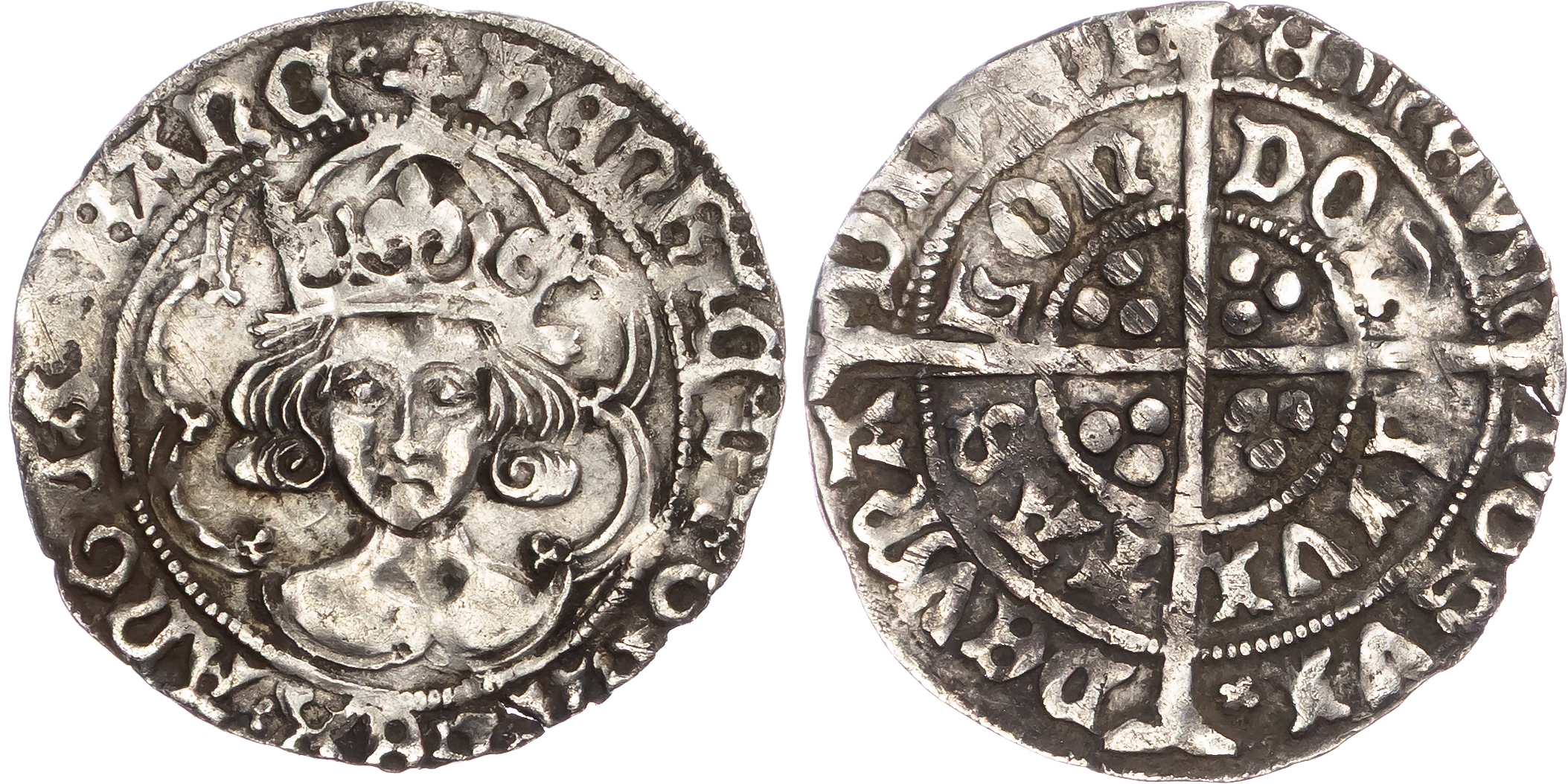 Henry VII (1485-150), AR Groat 2.58gm., Facing Bust issue, class IIa. Tower (London) mint; no mm.