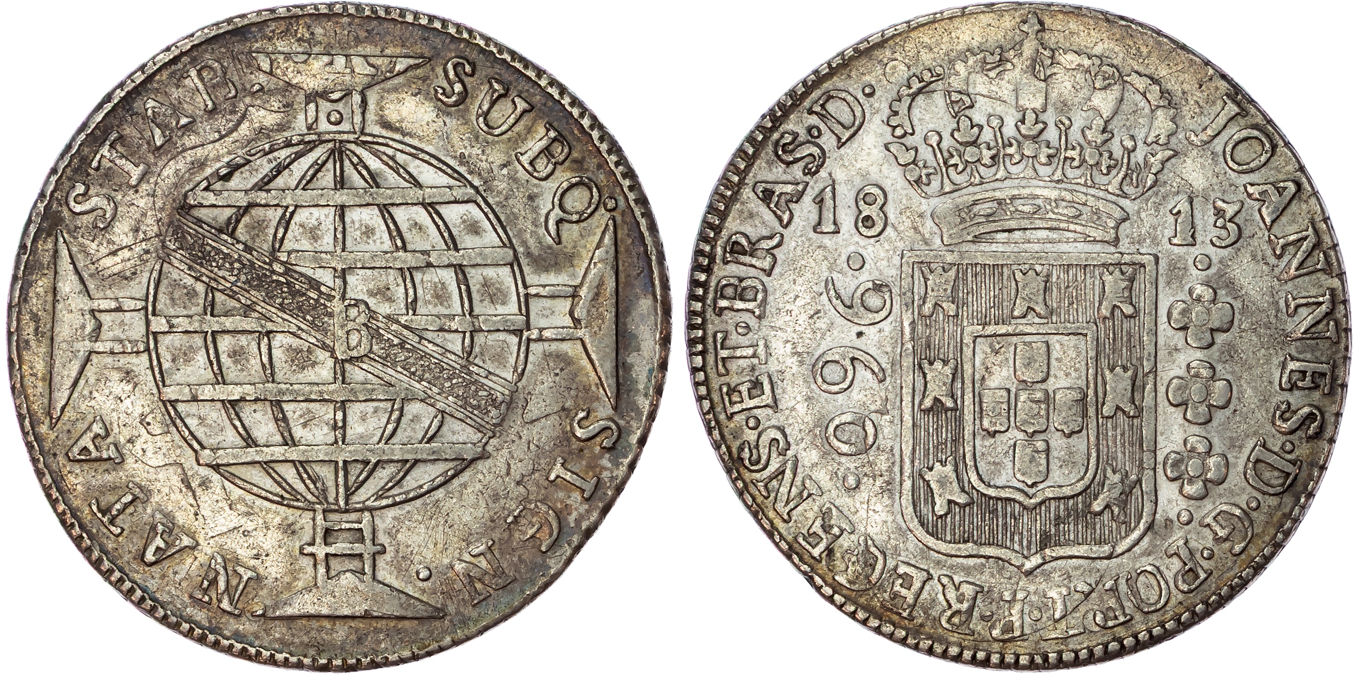 Brazil, João VI (1799-1818), silver 960 Réis, 1813 B