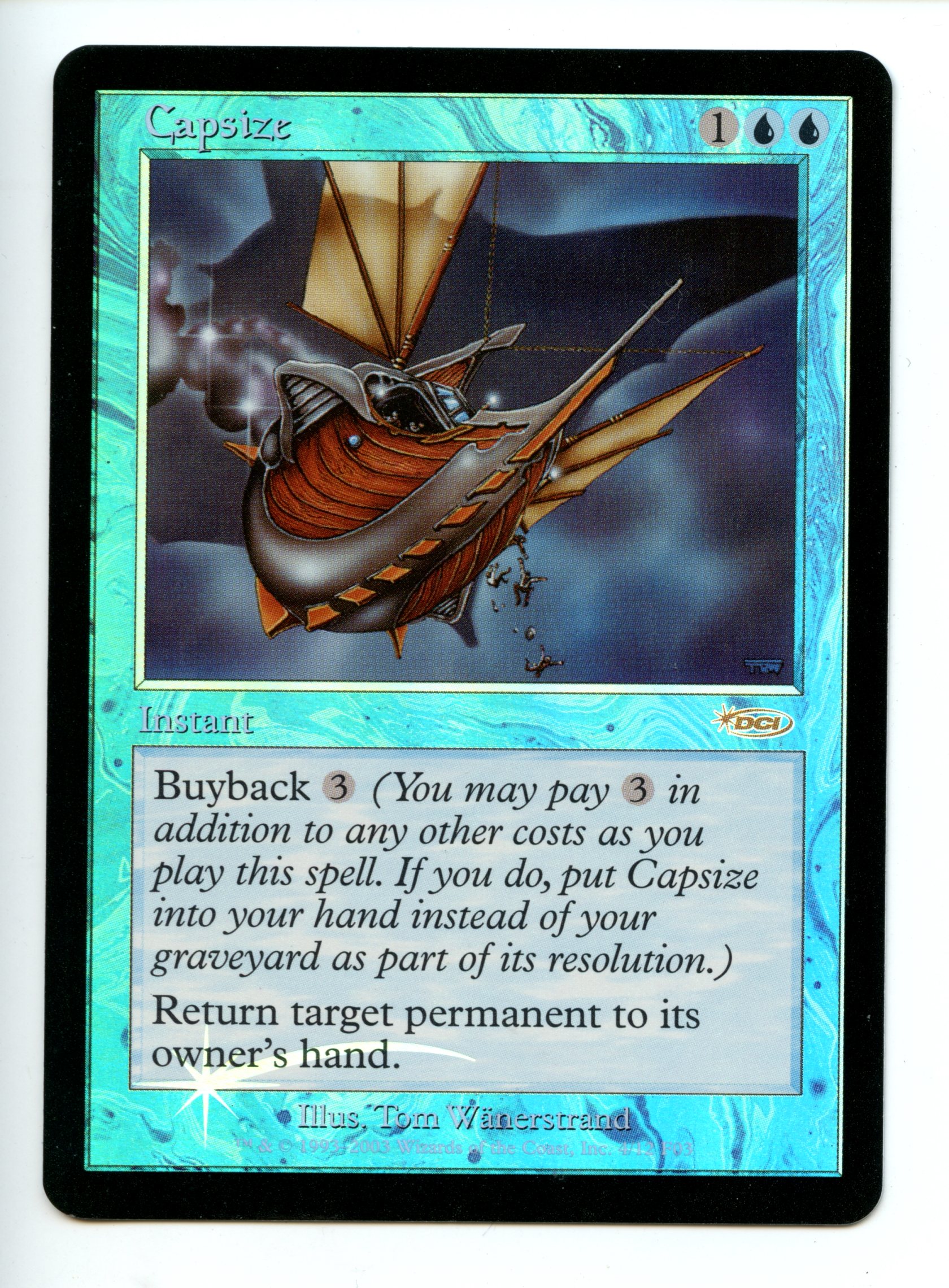 Magic The Gathering  - Capsize FOIL  - FNM Promo  - Lightly Played 
