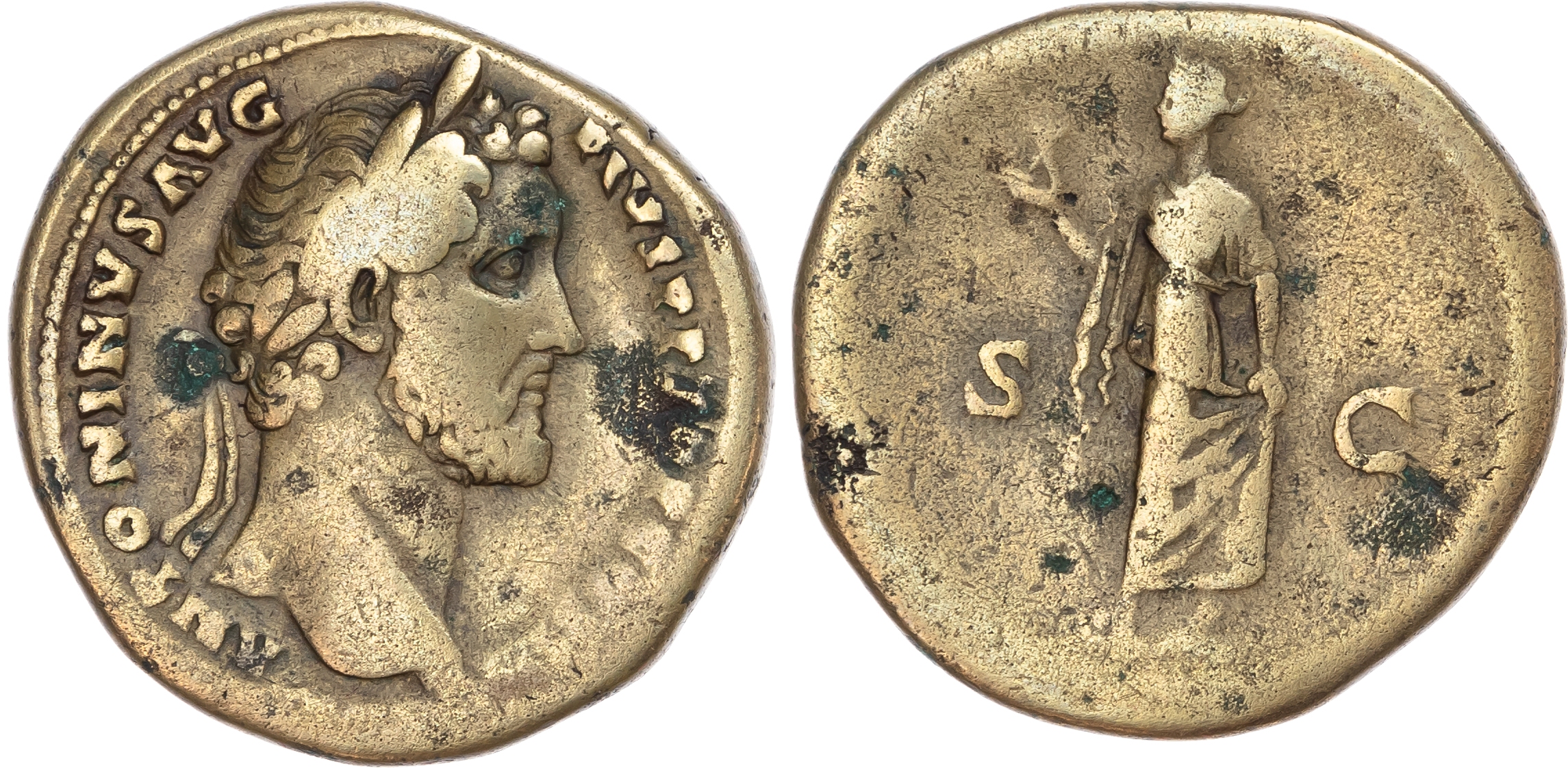 Antoninus Pius (AD 138-161) AE Sestertius, Rome, AD 140-144, 24.46g. 