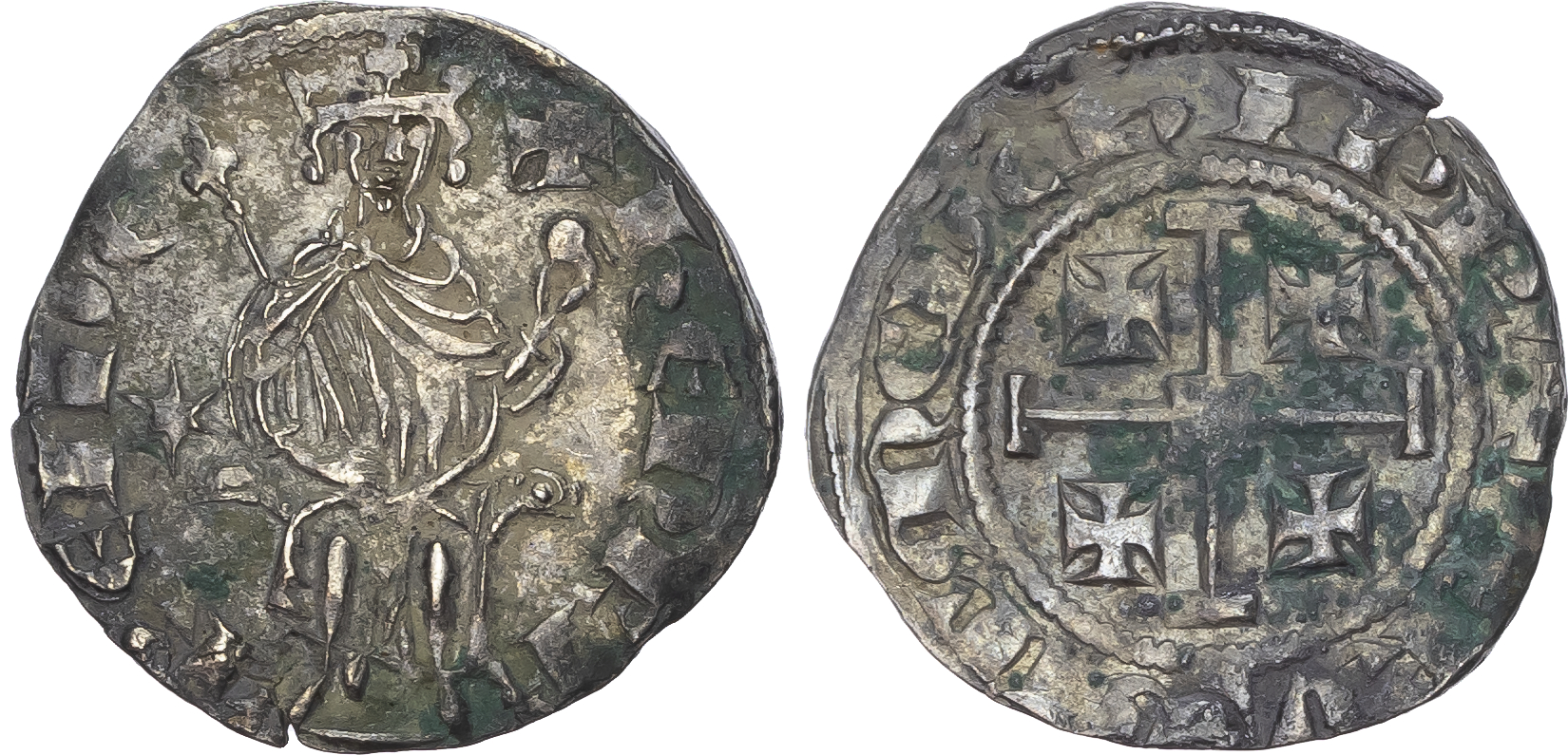 Cyprus, Crusaders, Lusignan Kingdom, Henry II (1285-1324), silver Gros (2)