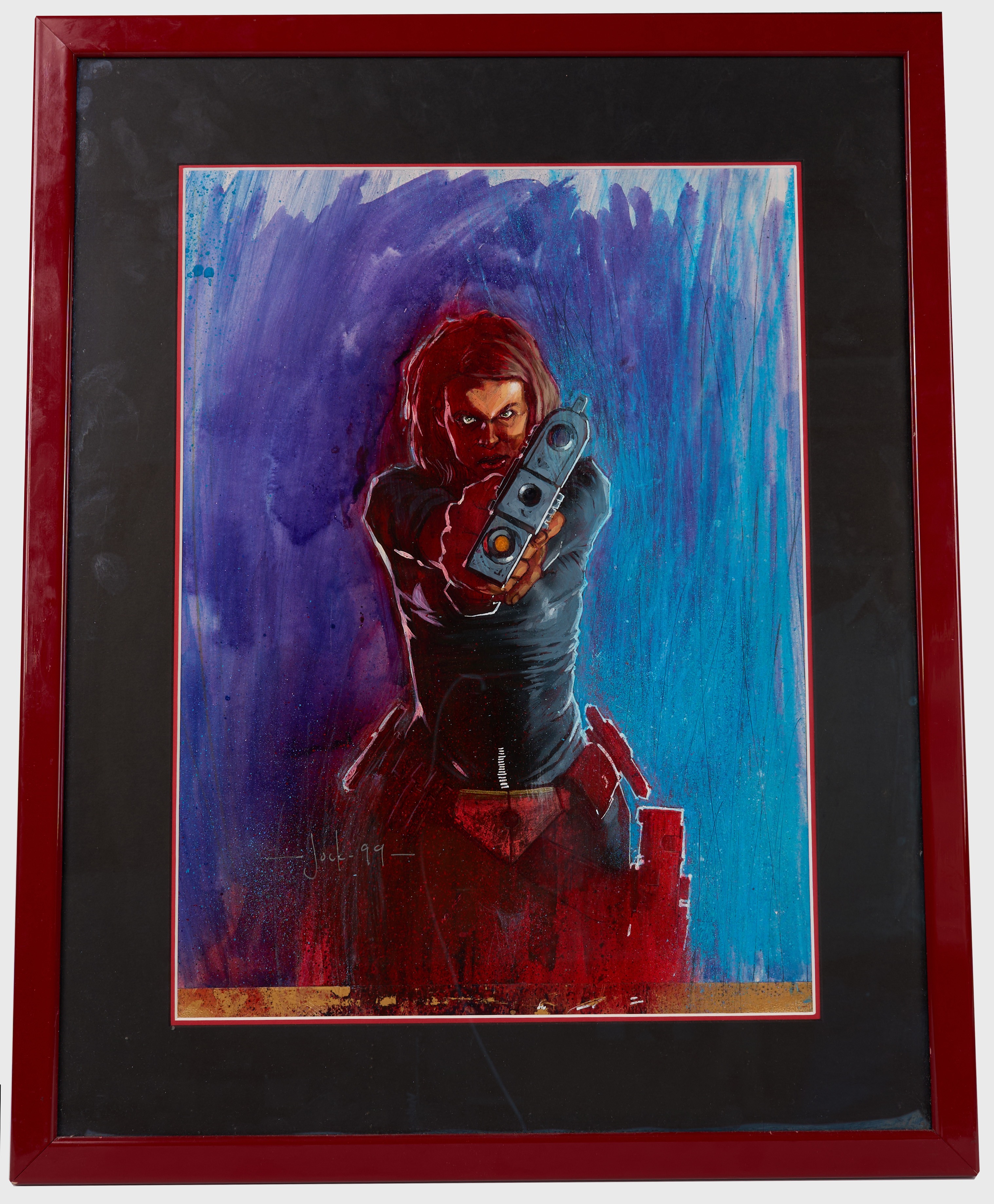Jock Signed 2000 AD Judge Anderson Psi Division Original Art Framed (1990s) 