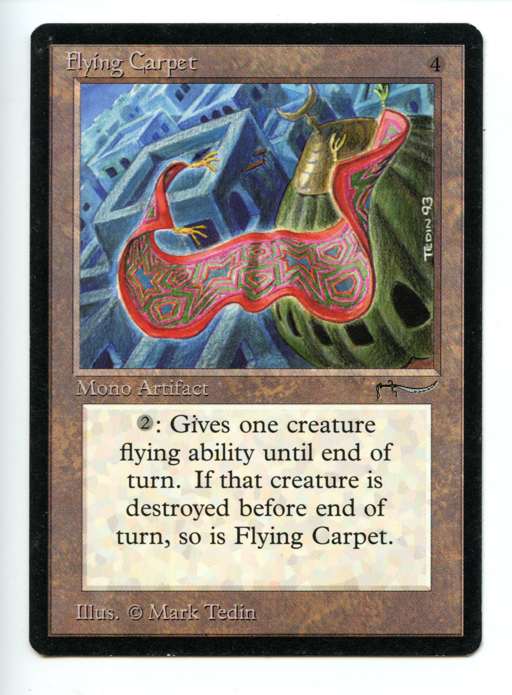 Magic the Gathering - Flying Carpet   - Arabian Nights  - Moderately Played